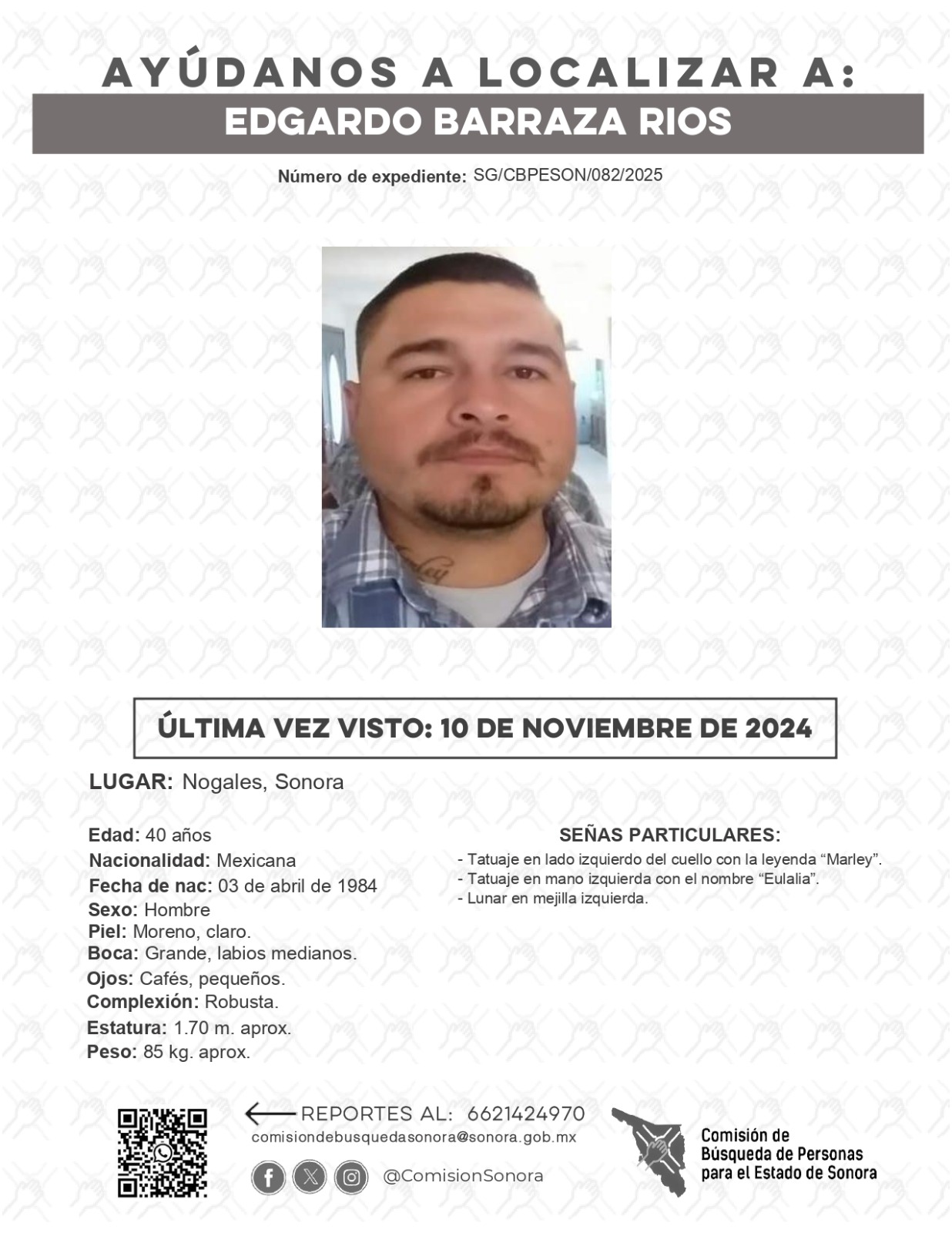 EDGARDO BARRAZA RIOS - DESAPARECIDO