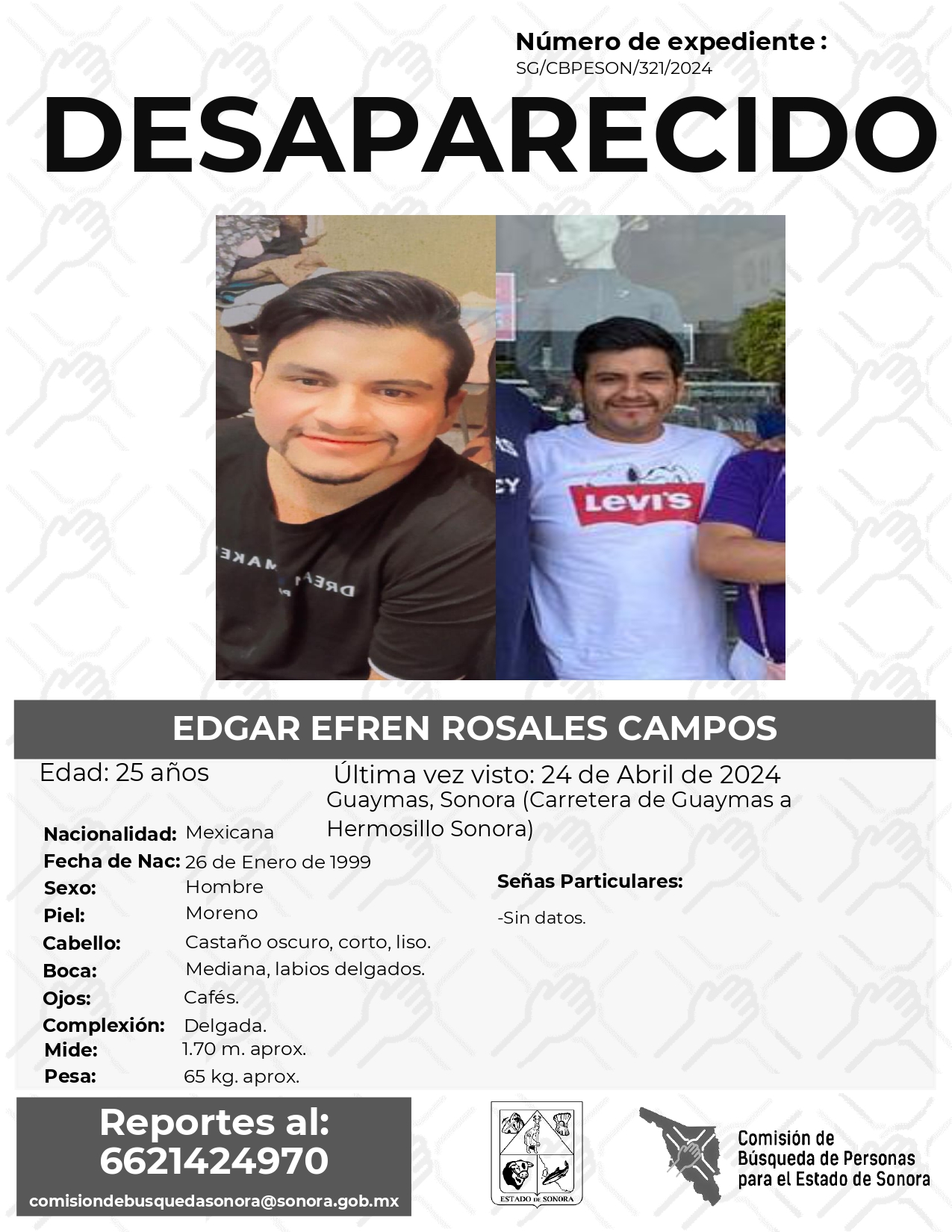 EDGAR EFREN ROSALES CAMPOS - DESAPARECIDO