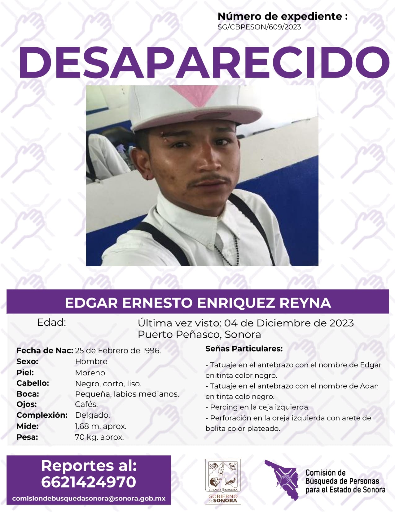 EDGAR ERNESTO ENRÍQUEZ REYNA - DESAPARECIDO
