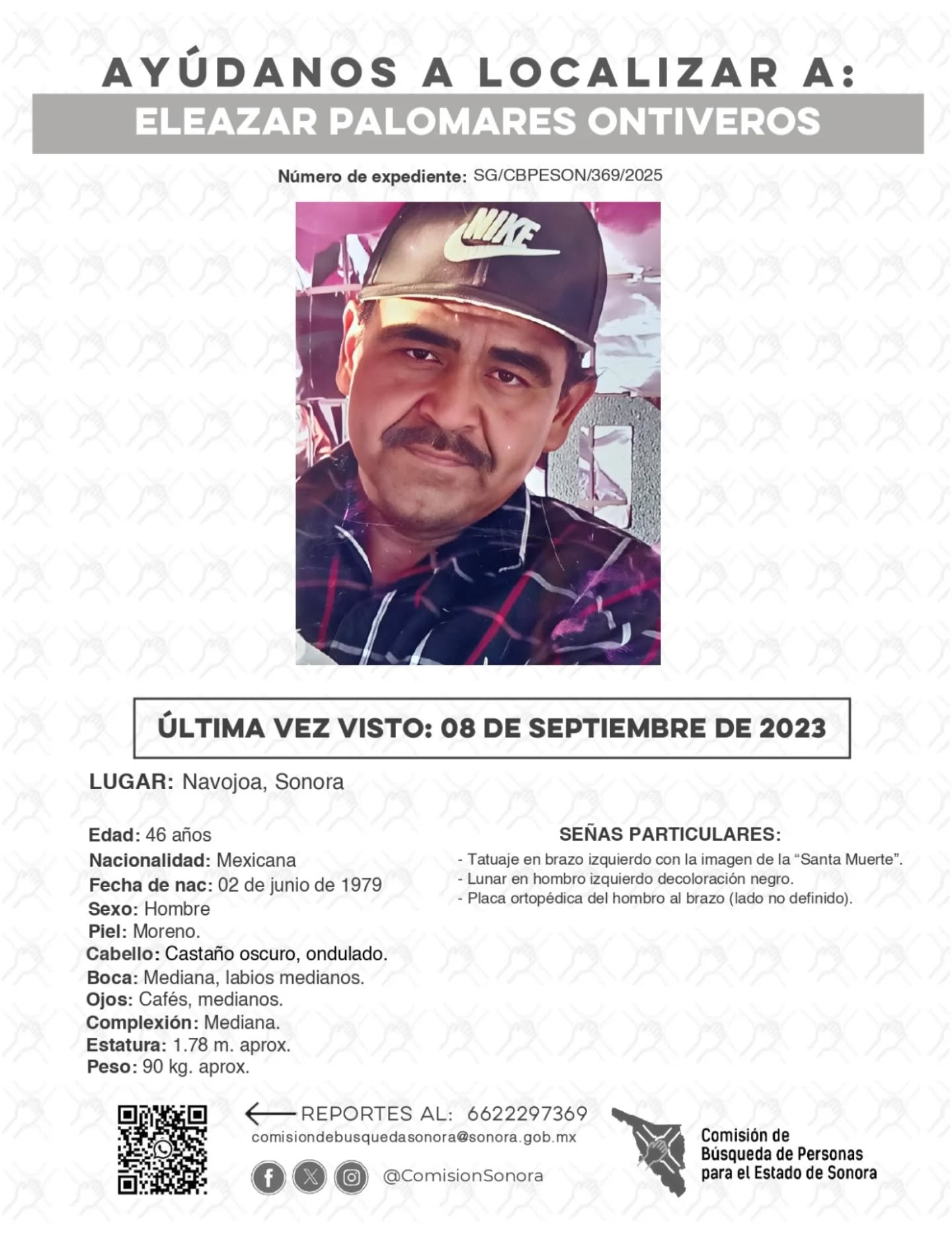 ELEAZAR PALOMARES ONTIVEROS - DESAPARECIDO