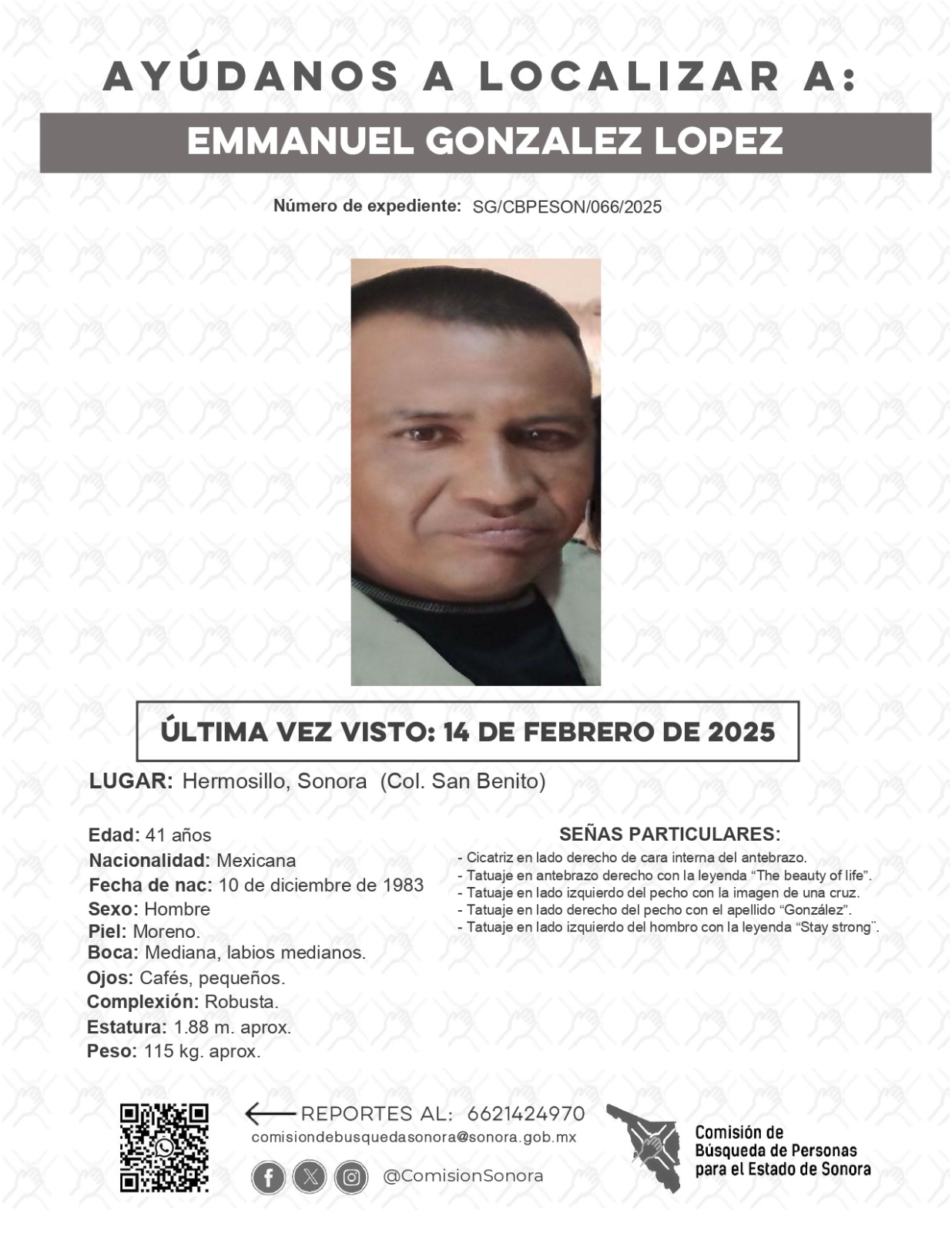 EMMANUEL GONZALEZ LOPEZ - DESAPARECIDO