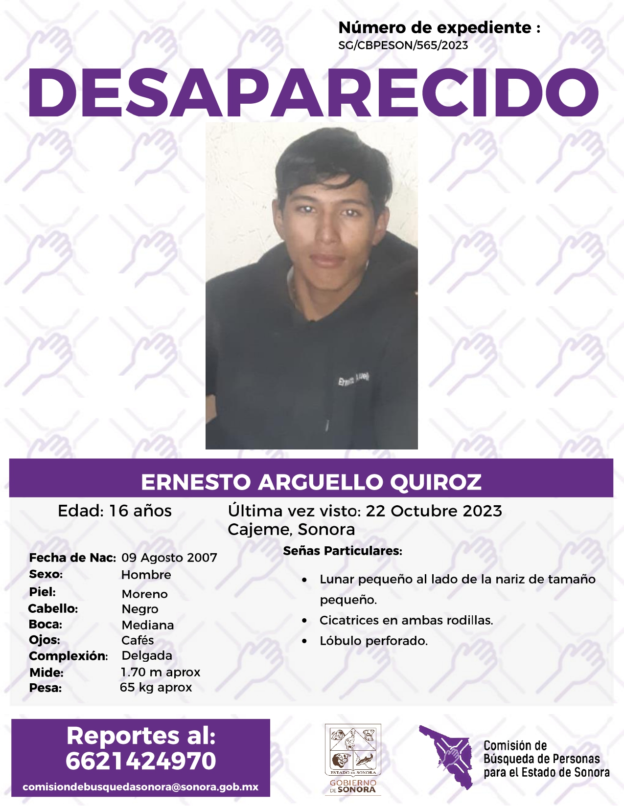 ERNESTO ARGUELLO QUIROZ - DESAPARECIDO