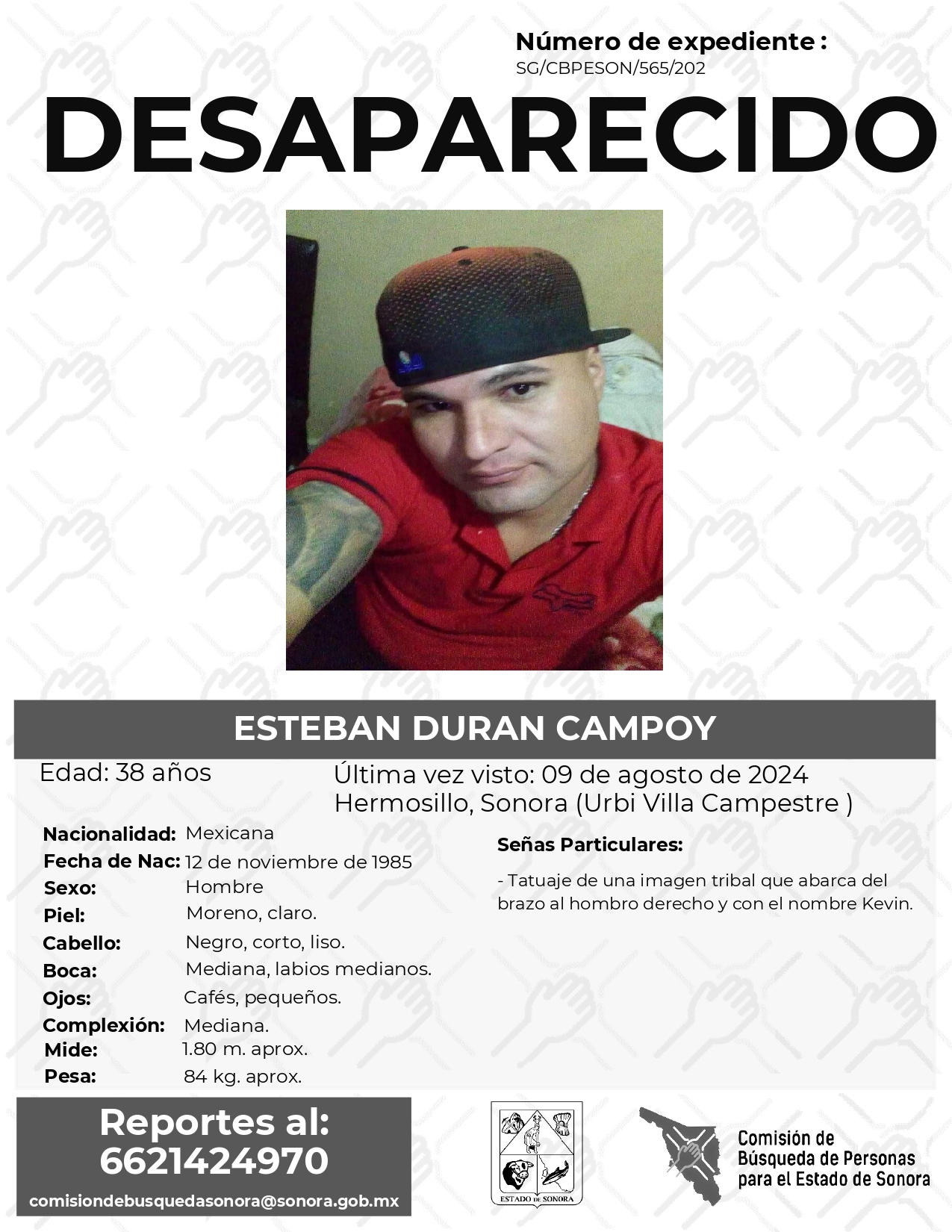 ESTEBAN DURAN CAMPOY - DESAPARECIDO