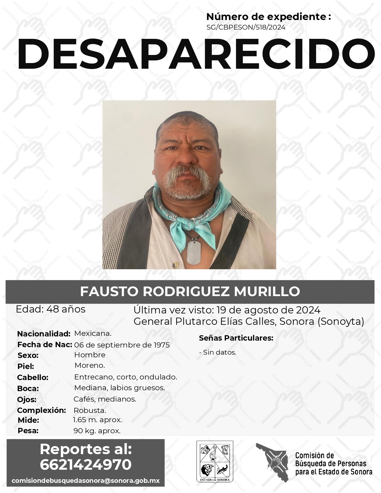 FAUSTO RODRIGUEZ MURILLO - DESAPARECIDO