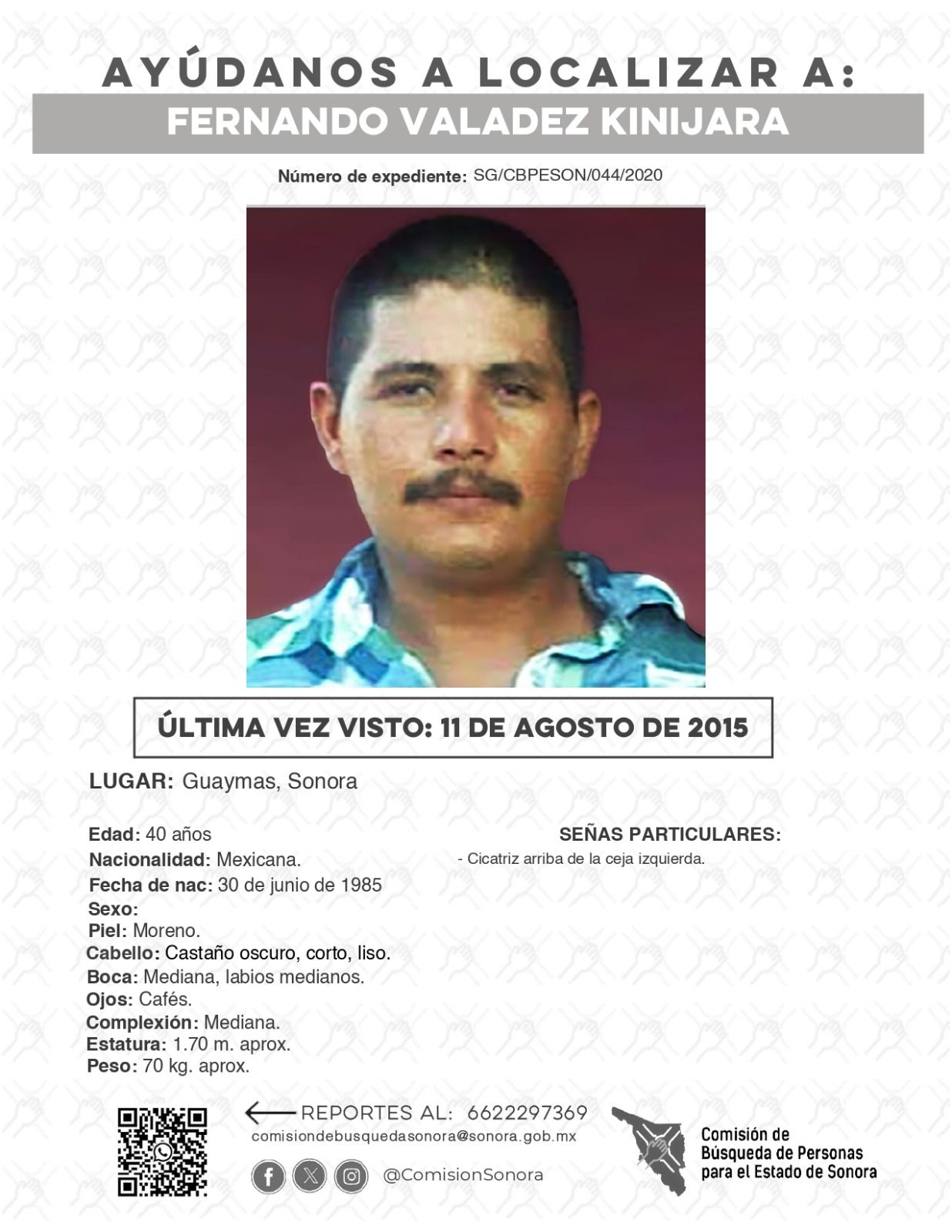 FERNANDO VALADEZ KINIJARA - DESAPARECIDO