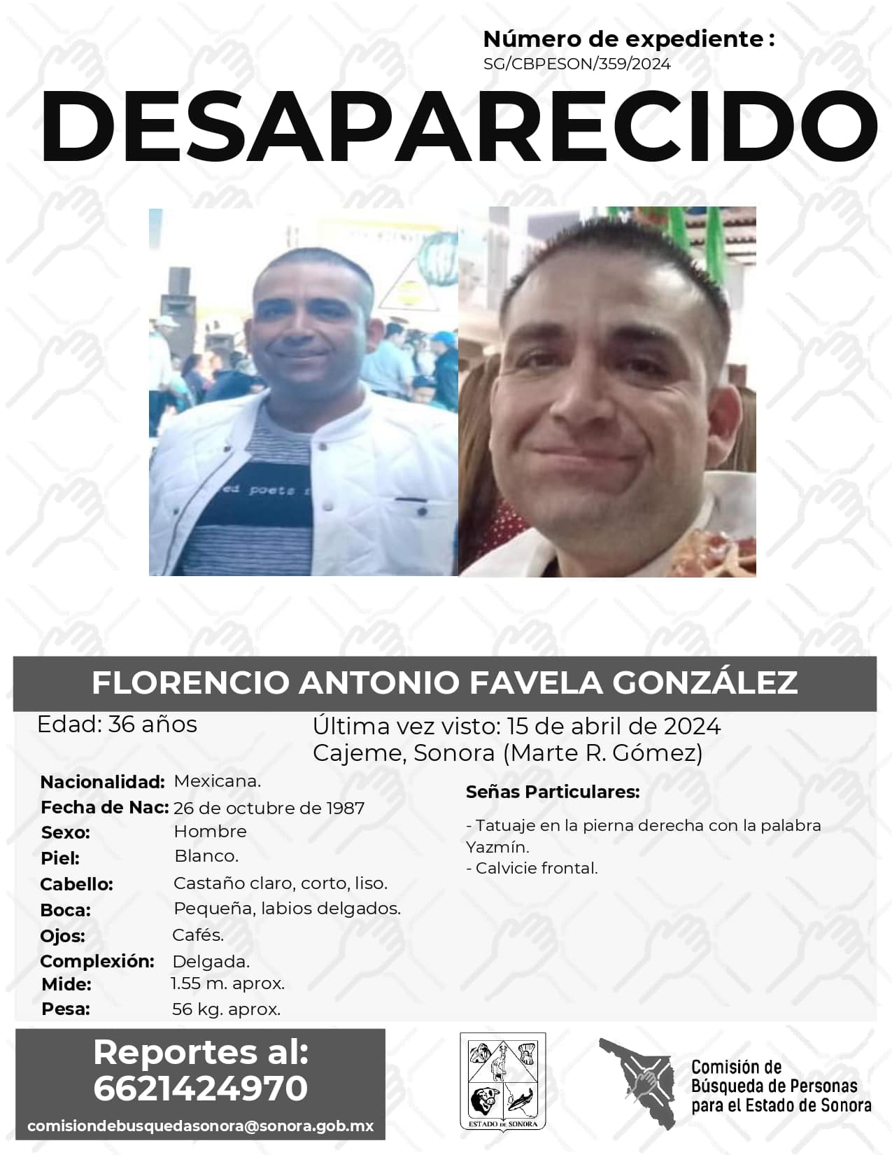 FLORENCIO ANTONIO FAVELA GONZÁLEZ - DESAPARECIDO