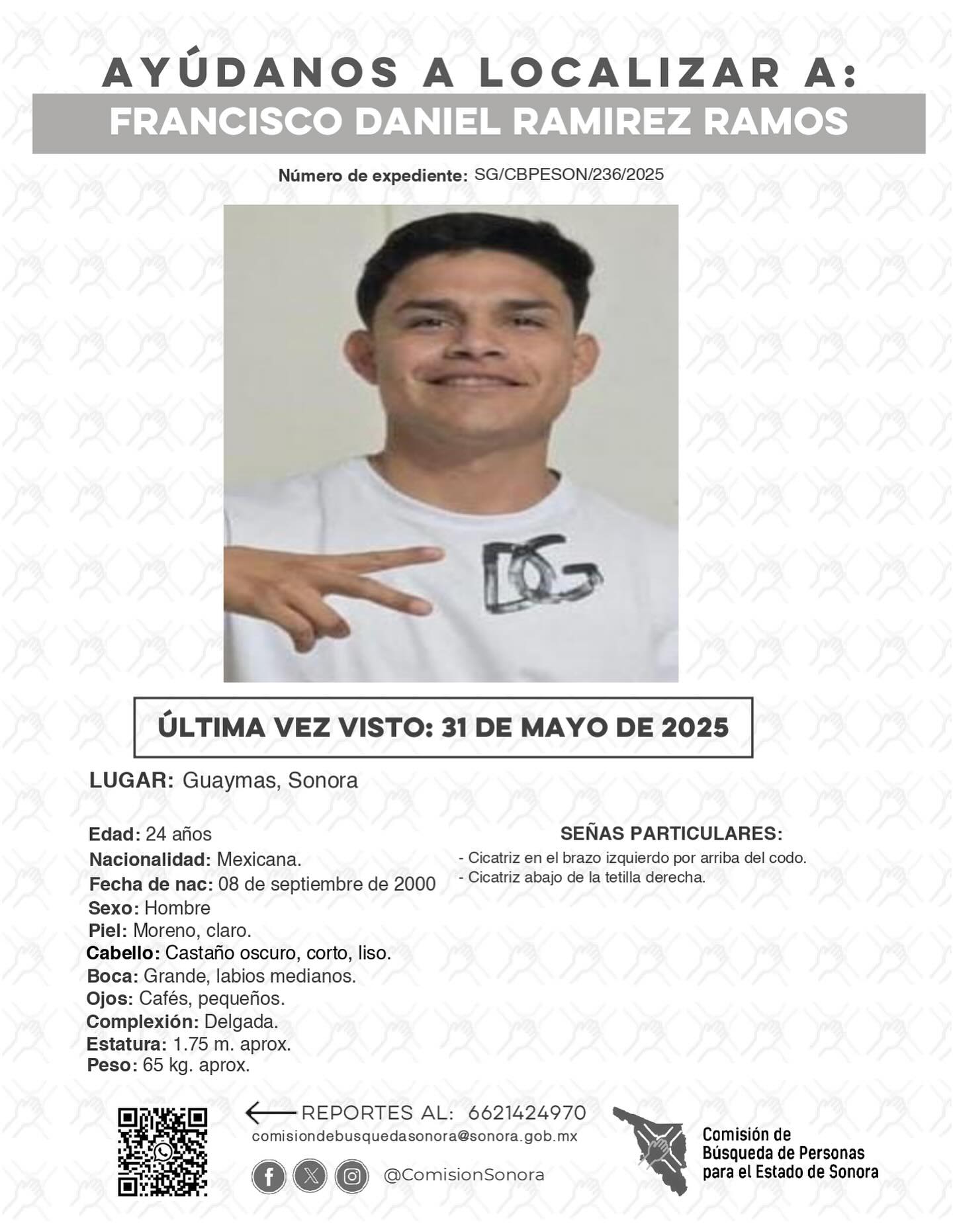 FRANCISCO DANIEL RAMIREZ RAMOS - DESAPARECIDO