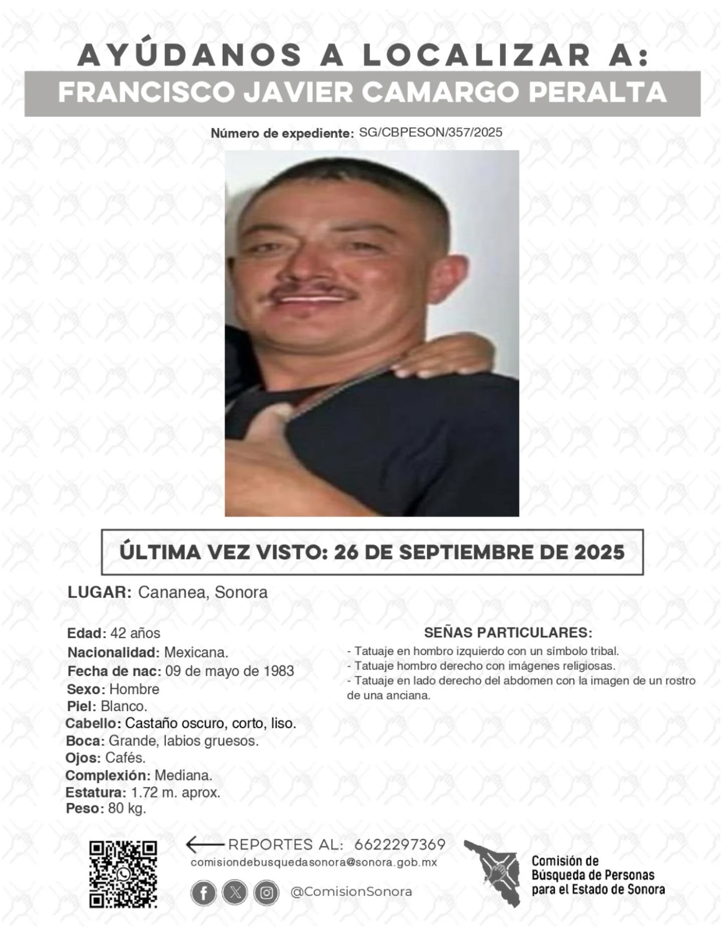 FRANCISCO JAVIER CAMARGO PERALTA - DESAPARECIDO