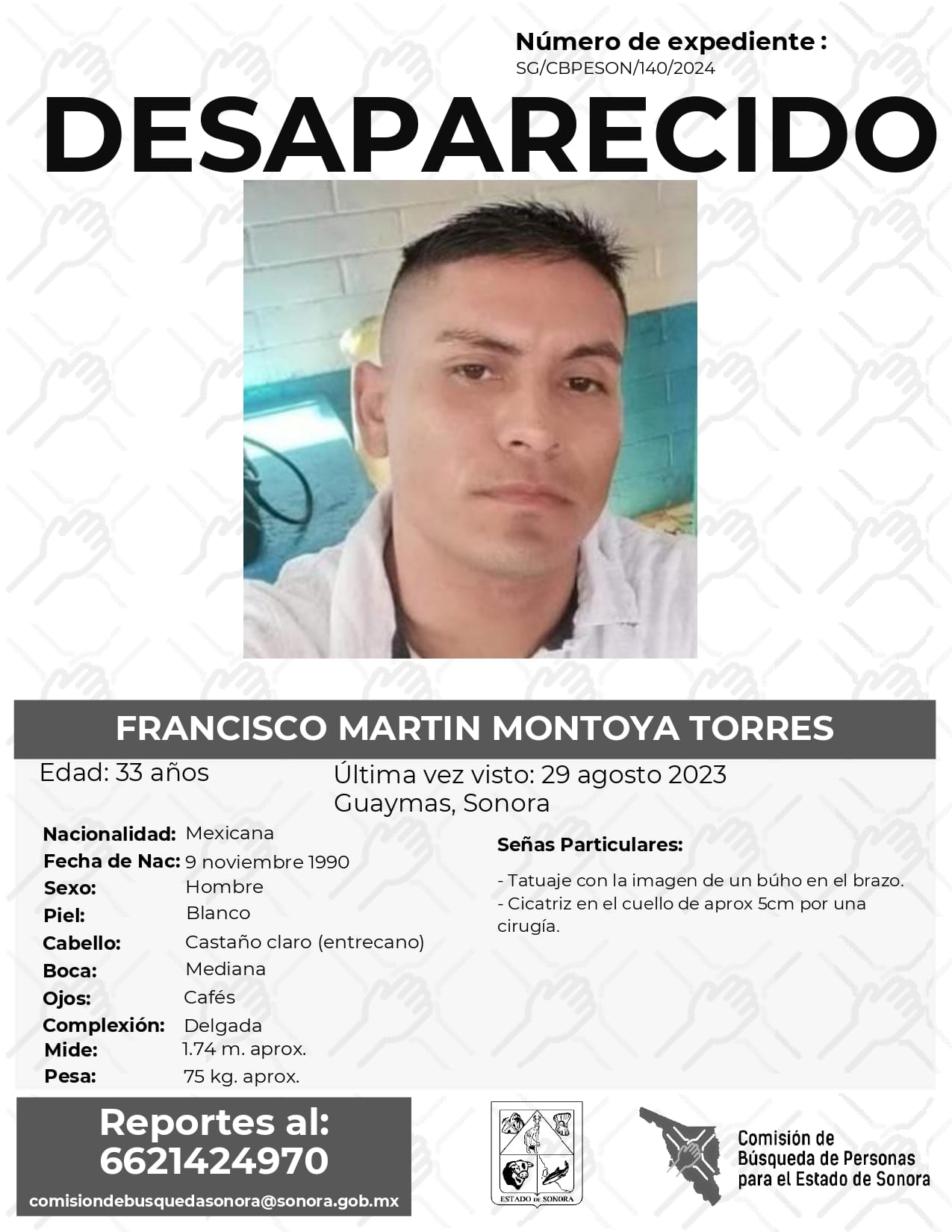 FRANCISCO MARTÍN MONTOYA TORRES - DESAPARECIDO
