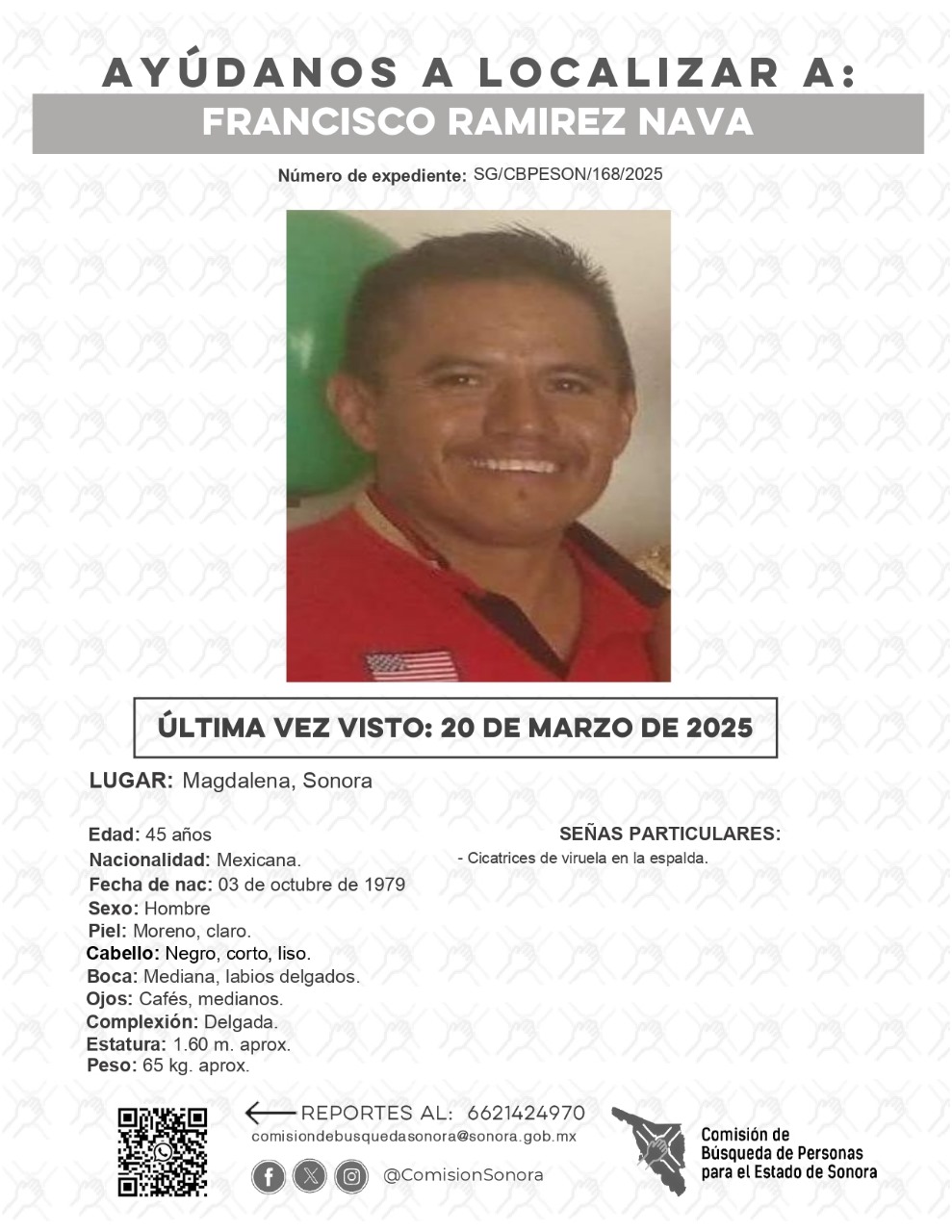 FRANCISCO RAMIREZ NAVA - DESAPARECIDO