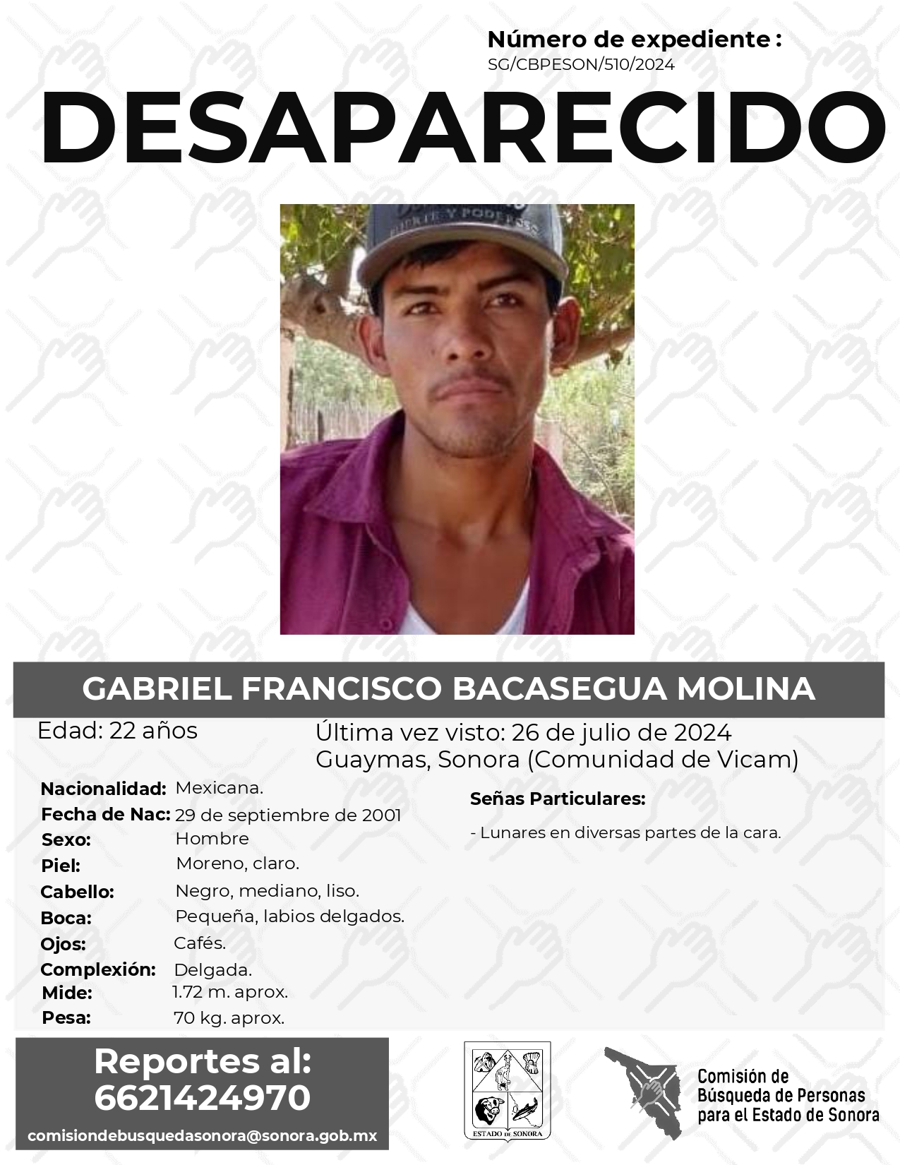 GABRIEL FRANCISCO BACASEGUA MOLINA - DESAPARECIDO