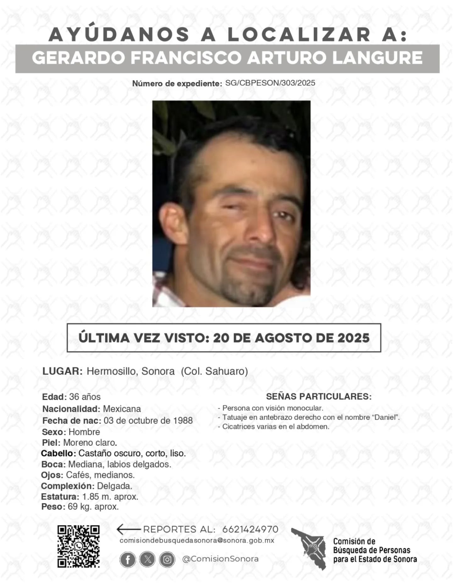 GERARDO FRANCISCO ARTURO LANGURE - DESAPARECIDO