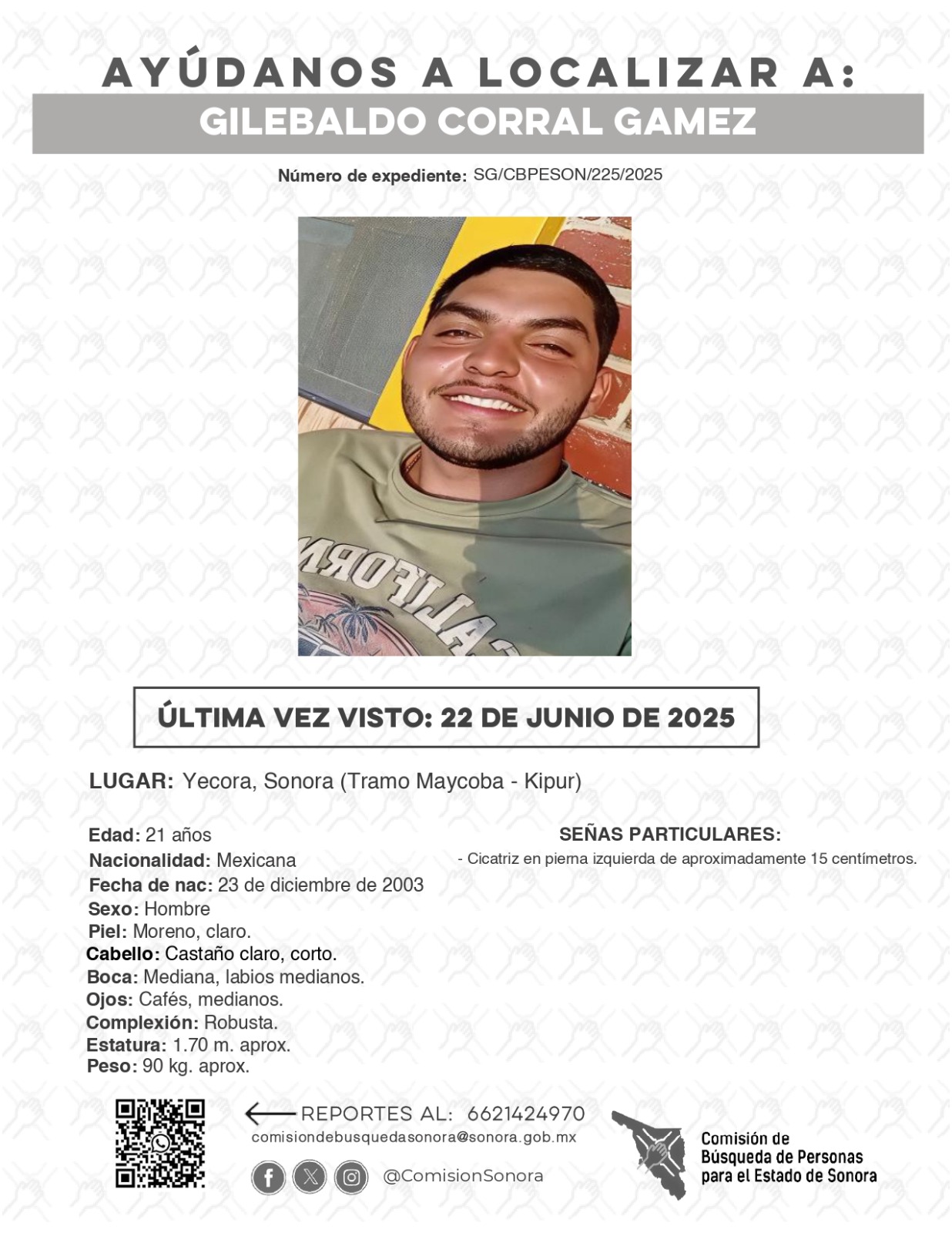 GILEBALDO CORRAL GAMEZ - DESAPARECIDO