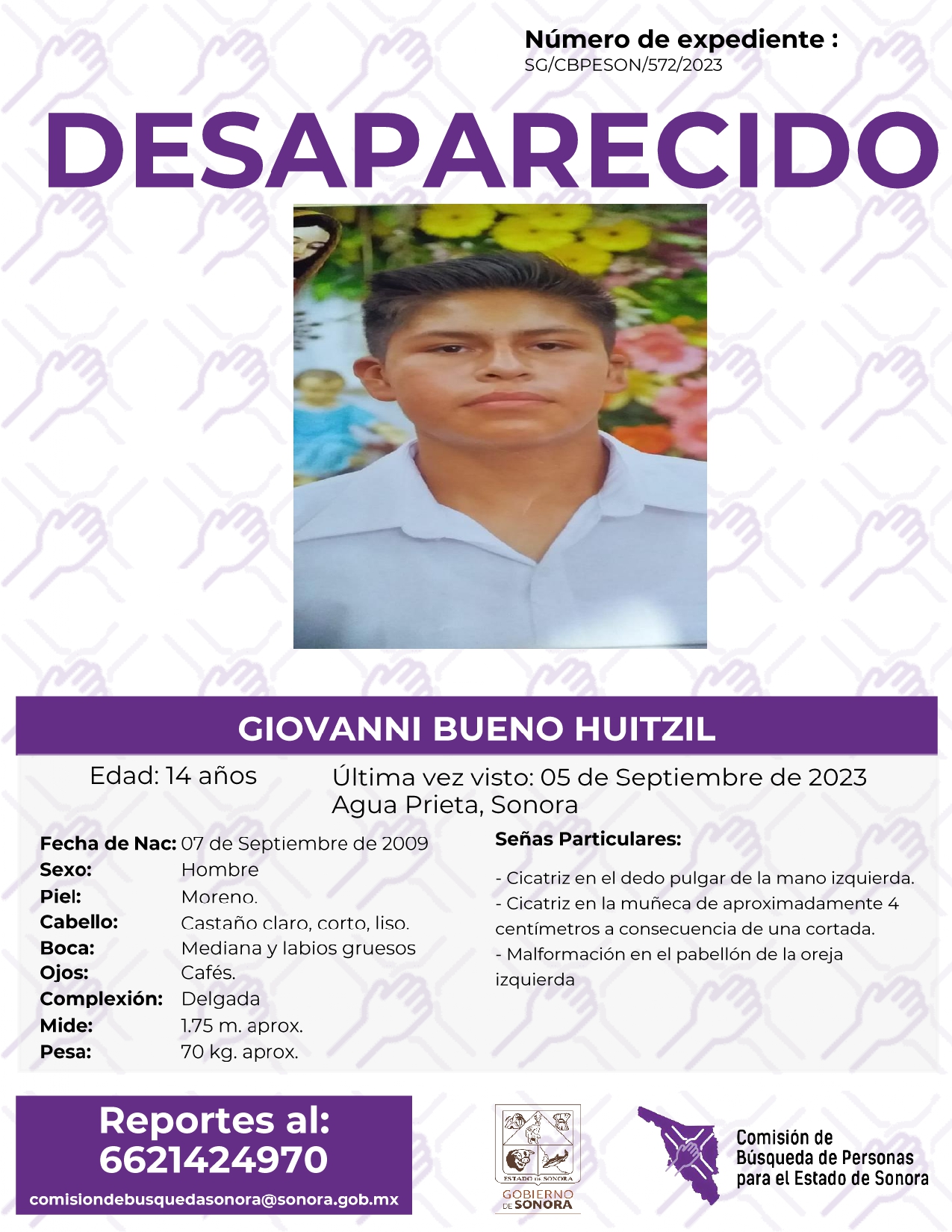 GIOVANNI BUENO HUITZIL - DESAPARECIDO