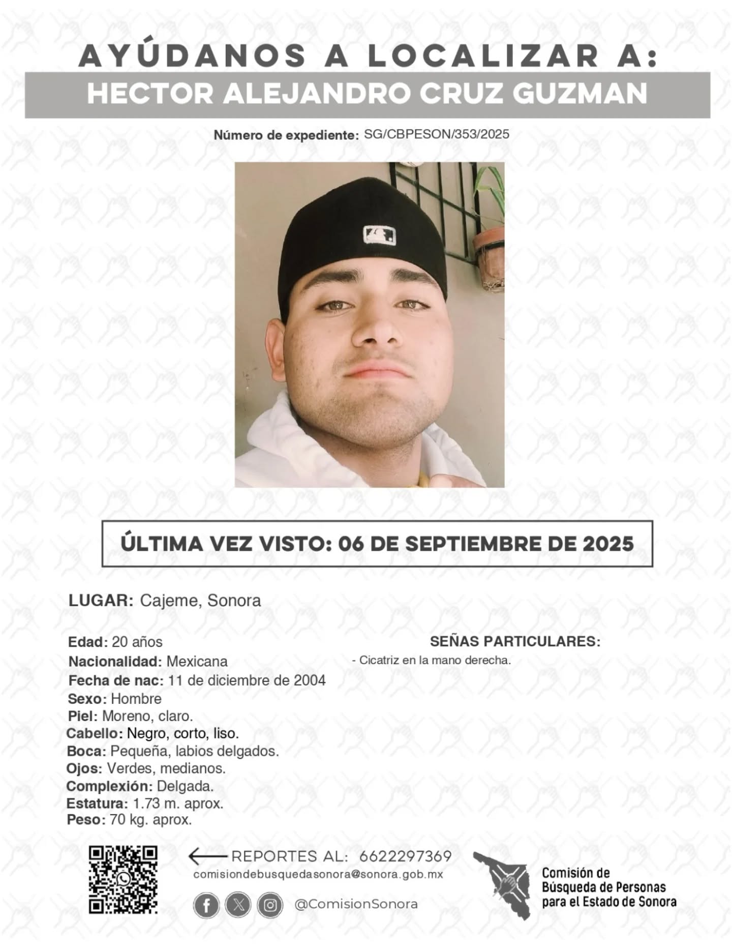 HECTOR ALEJANDRO CRUZ GUZMAN - DESAPARECIDO