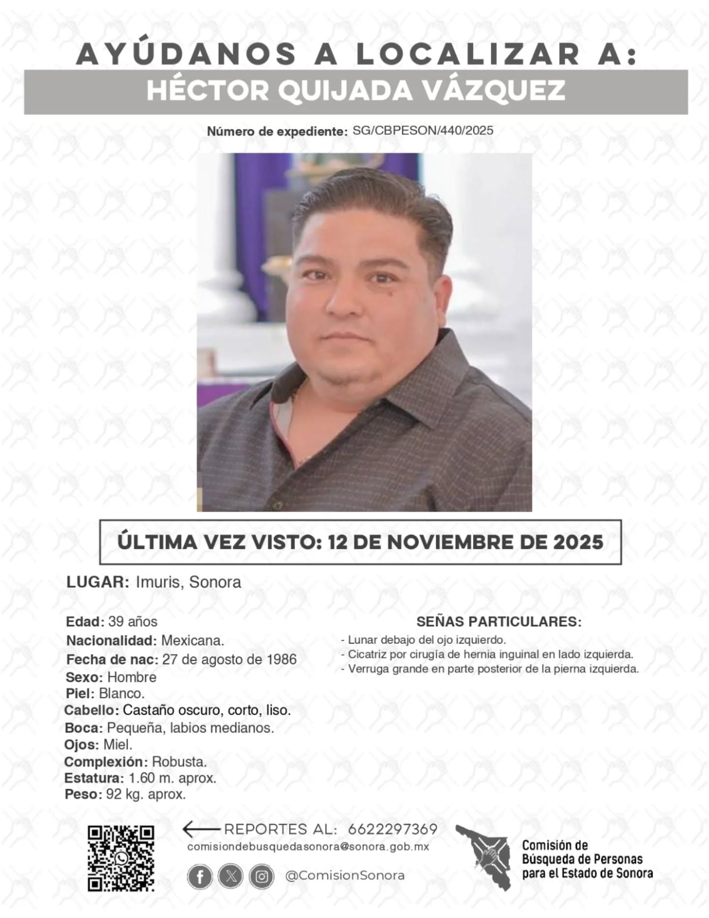 HECTOR QUIJADA VAZQUEZ - DESAPARECIDO