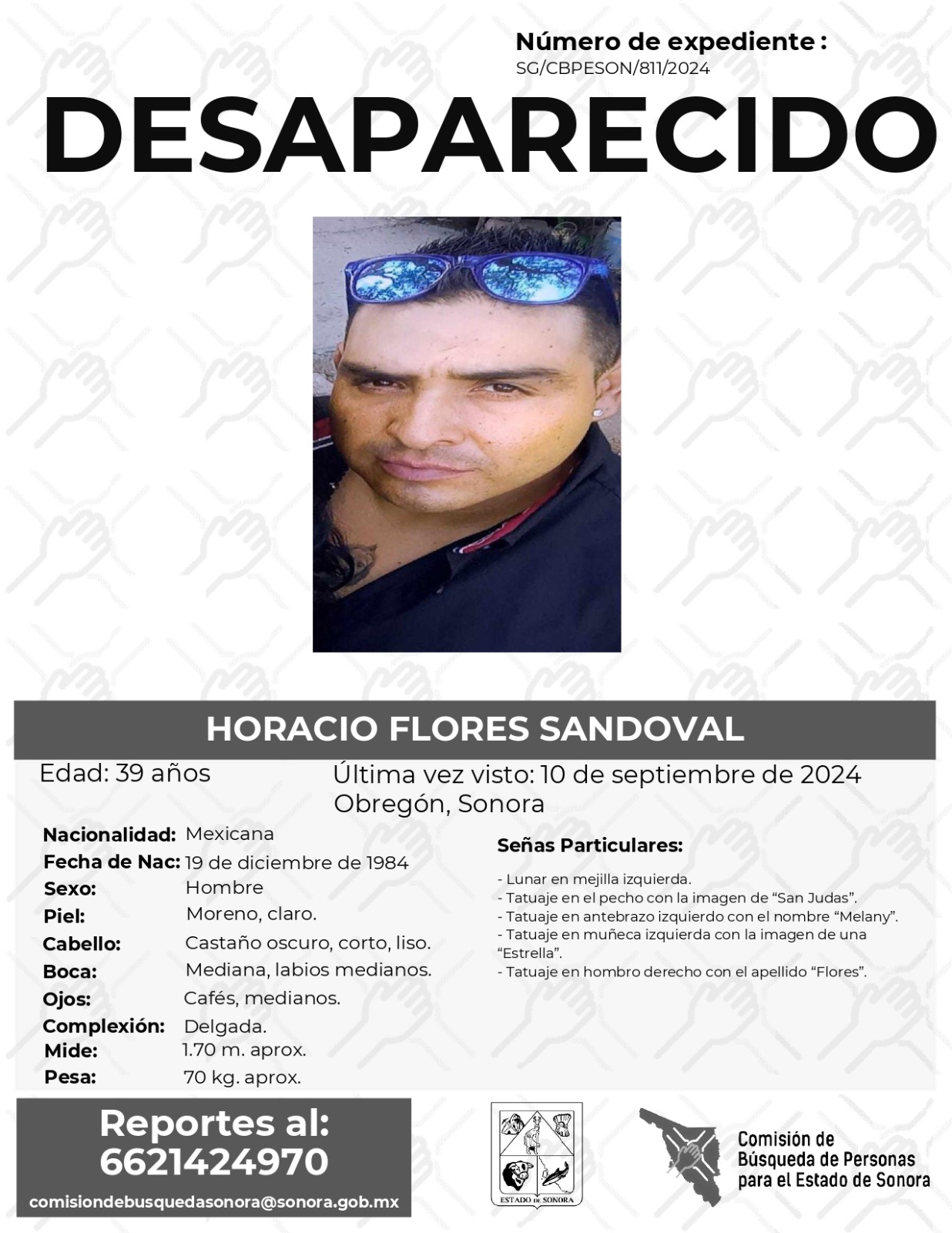 HORACIO FLORES SANDOVAL - DESAPARECIDO