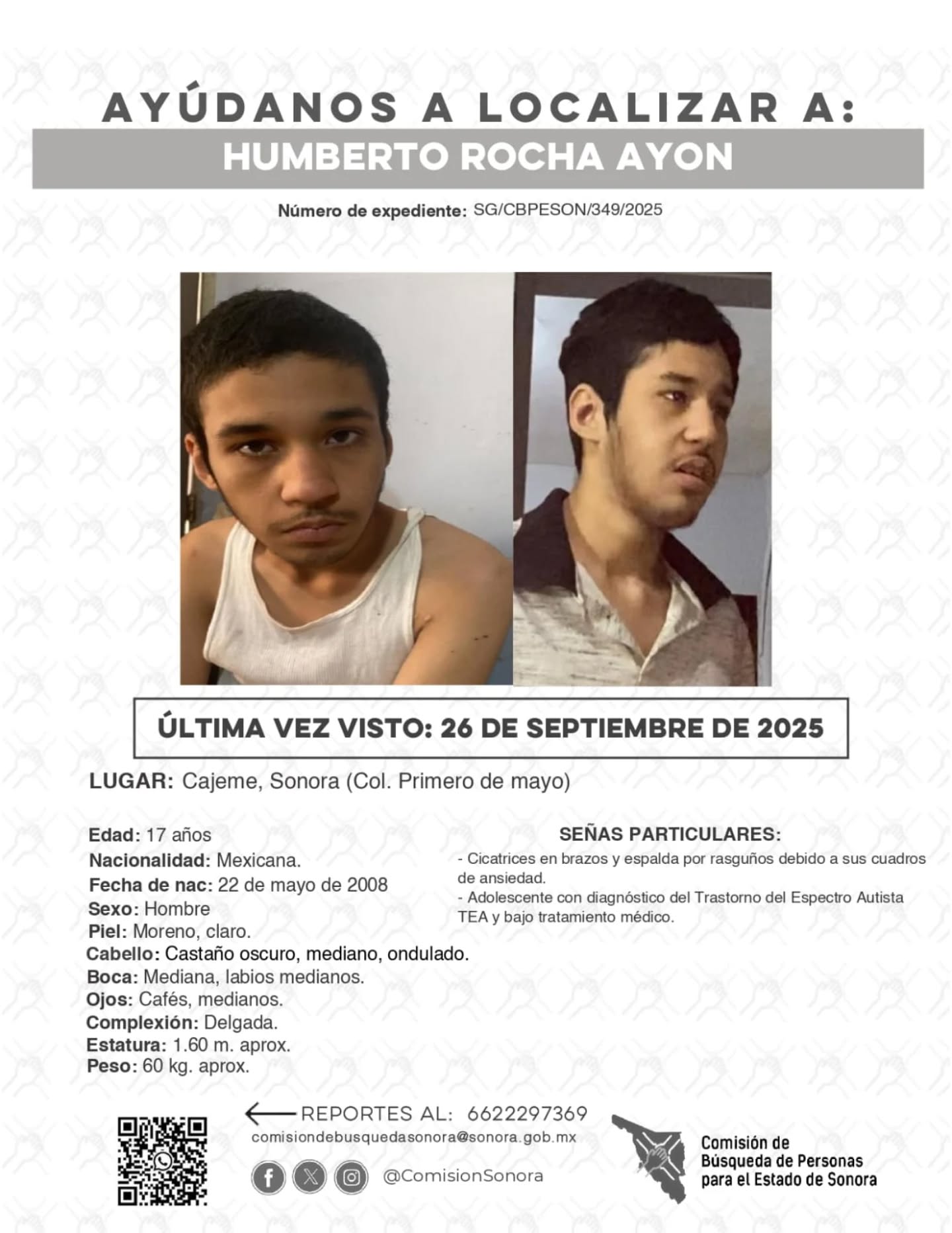 HUMBERTO ROCHA AYON - DESAPARECIDO