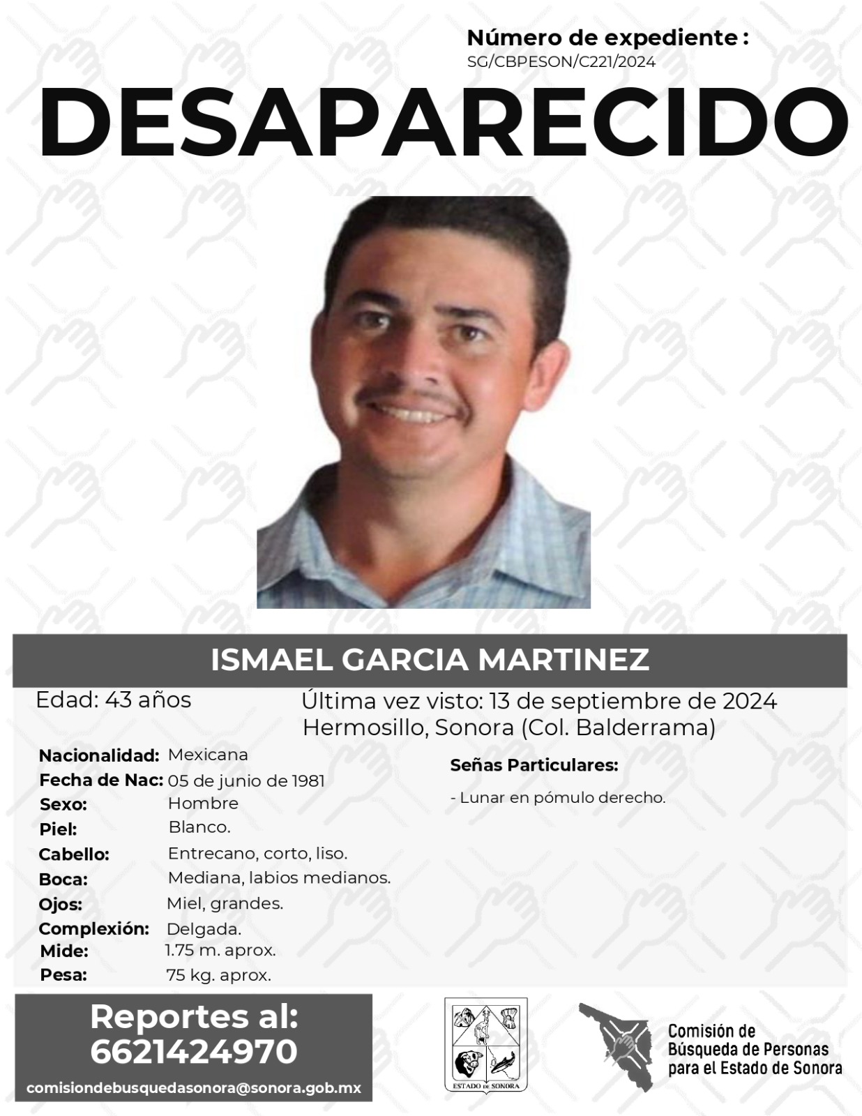 ISMAEL GARCIA MARTINEZ - DESAPARECIDO