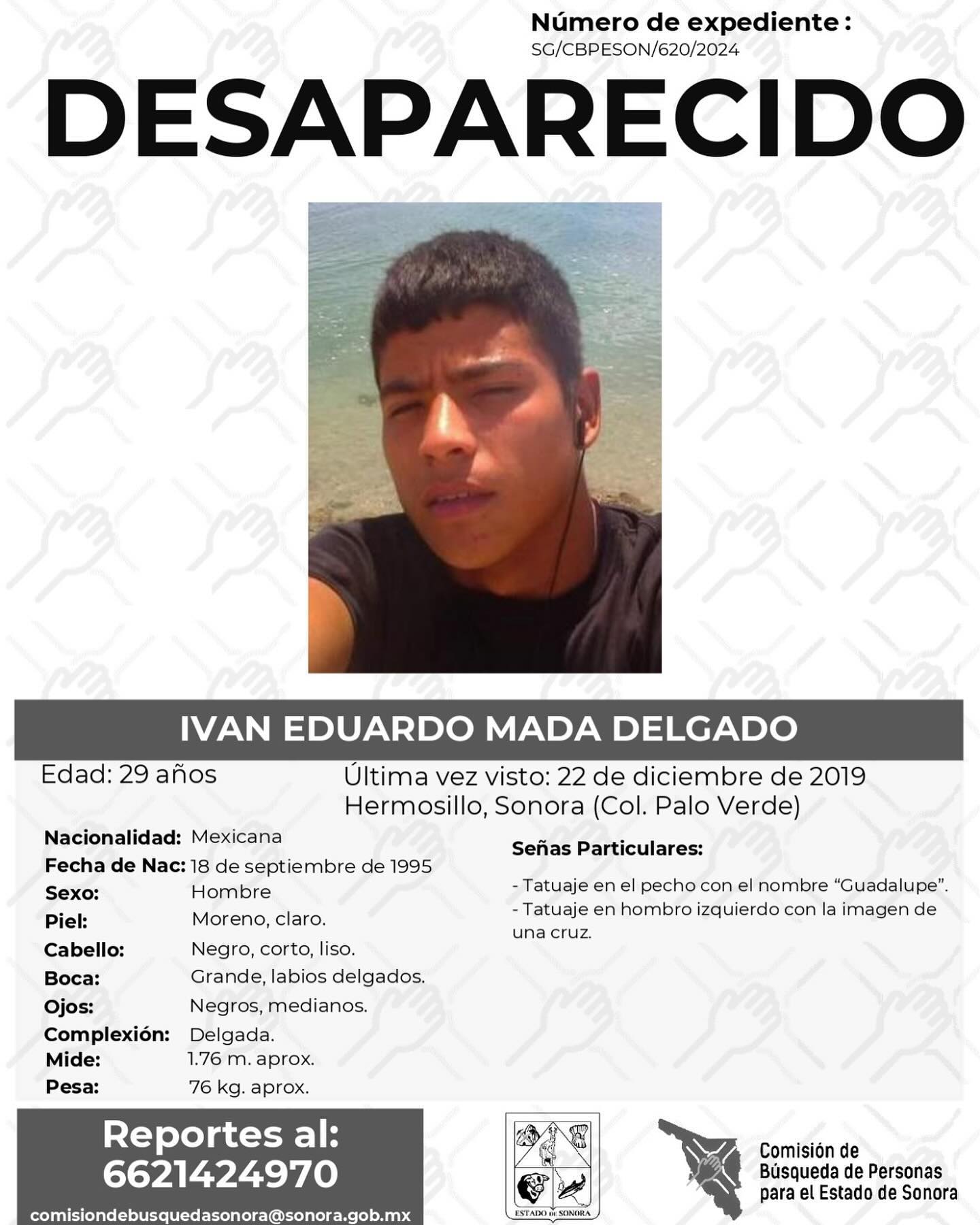 IVAN EDUARDO MADA DELGADO - DESAPARECIDO