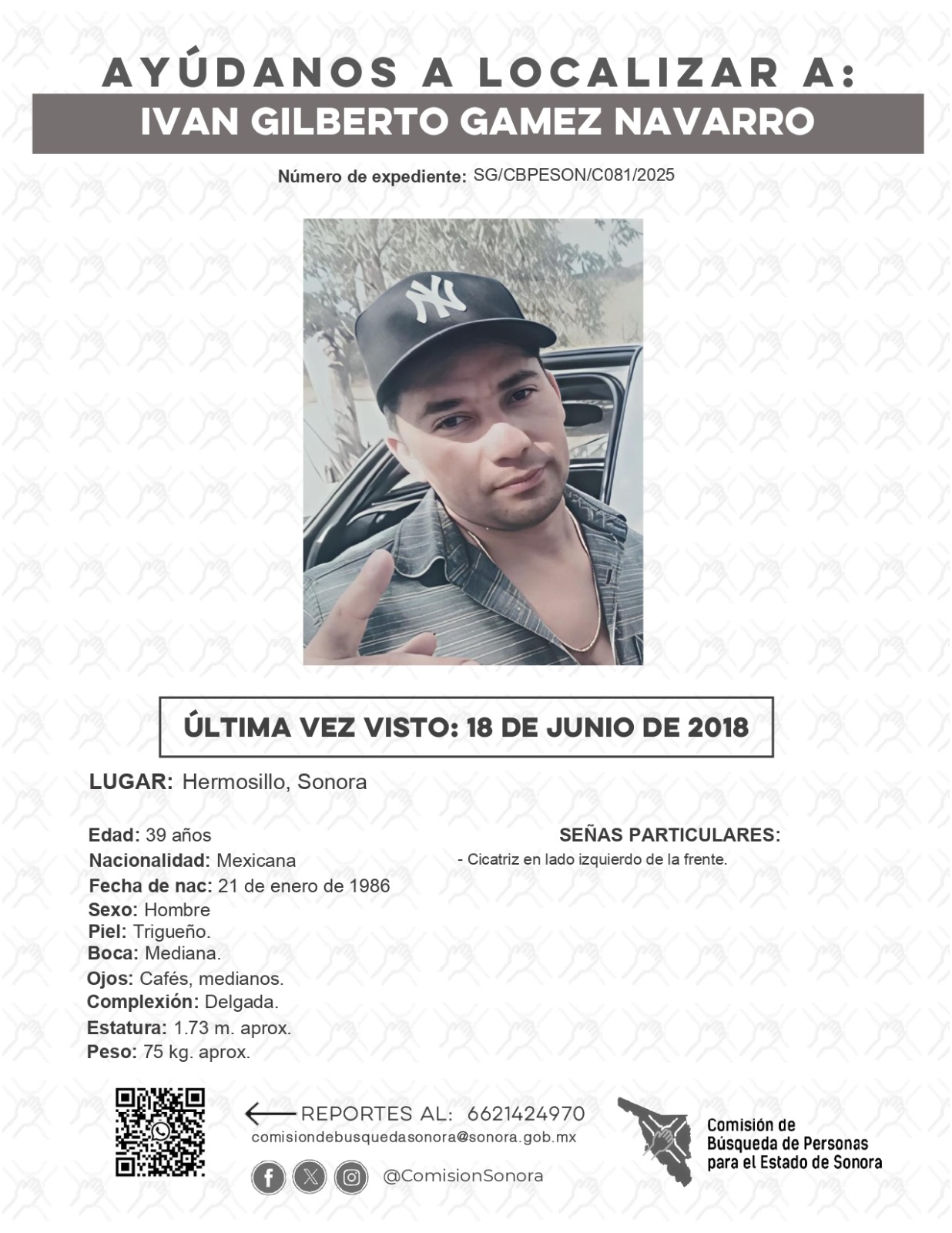 IVAN GILBERTO GAMEZ NAVARRO - DESAPARECIDO