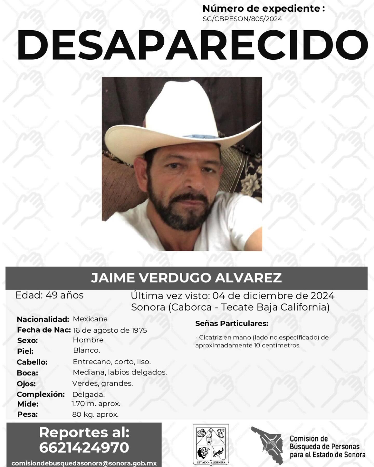 JAIME VERDUGO ALVAREZ - DESAPARECIDO