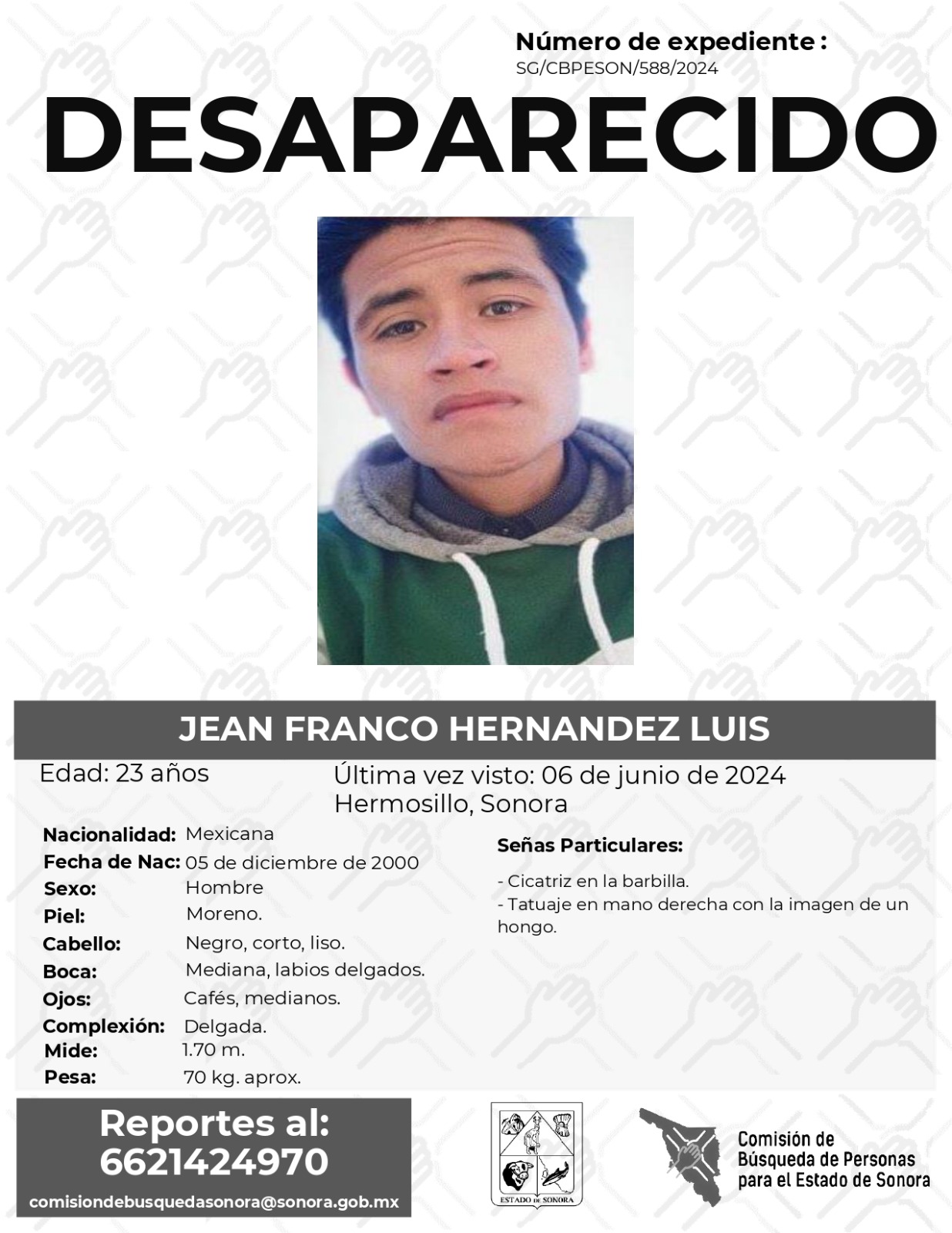 JEAN FRANCO HERNANDEZ LUIS - DESAPARECIDO