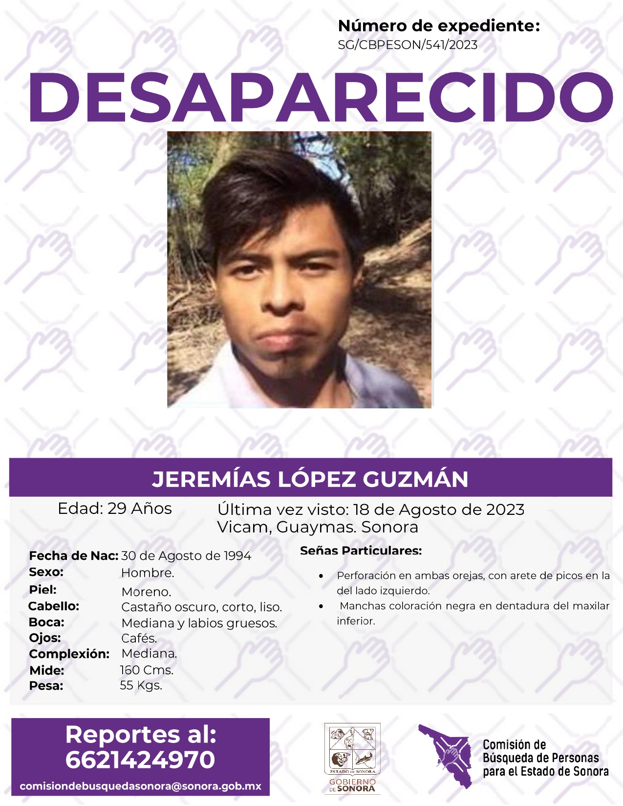 JEREMÍAS LÓPEZ GUSMÁN - DESAPARECIDO