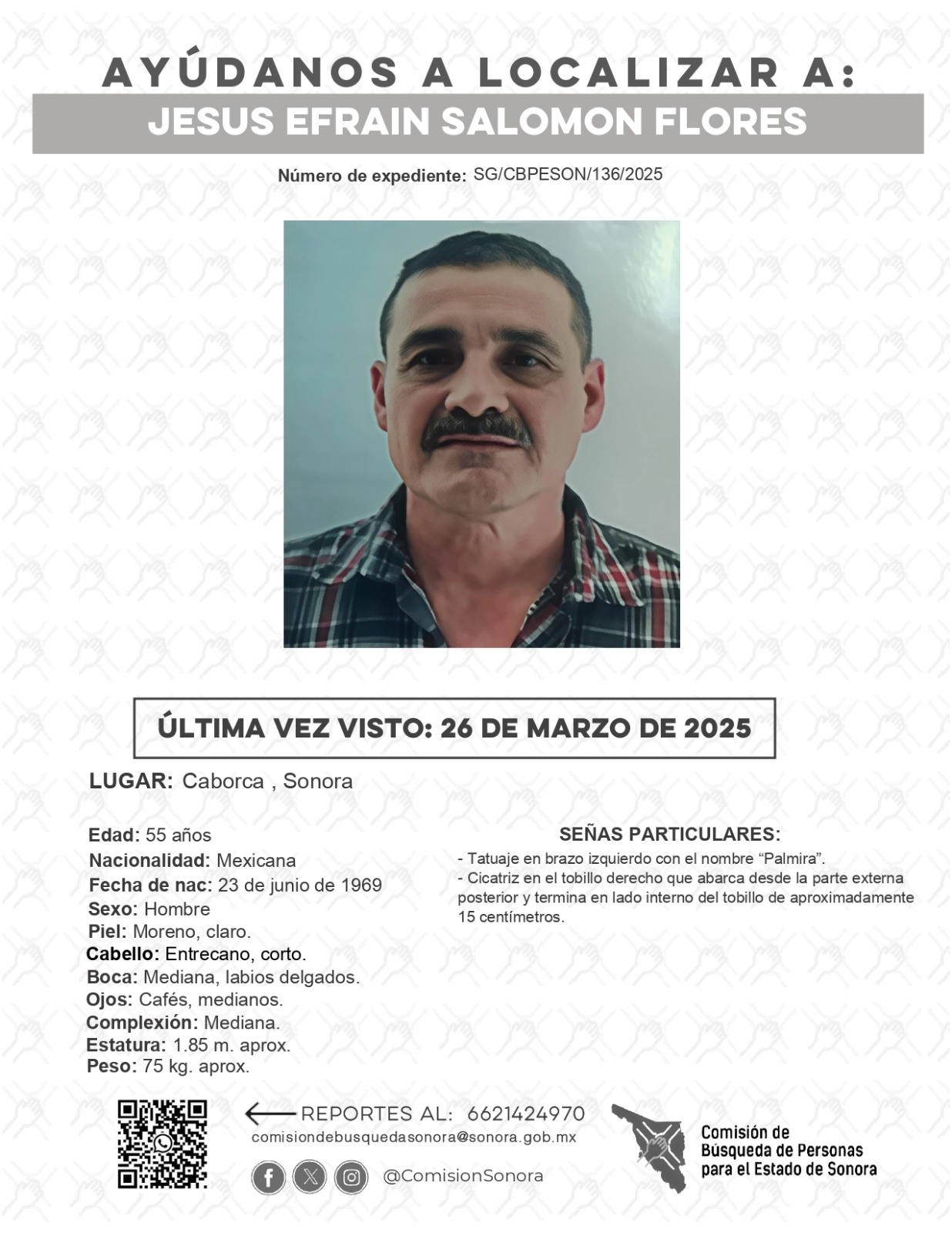 JESUS EFRAIN SALOMON FLORES - DESAPARECIDO