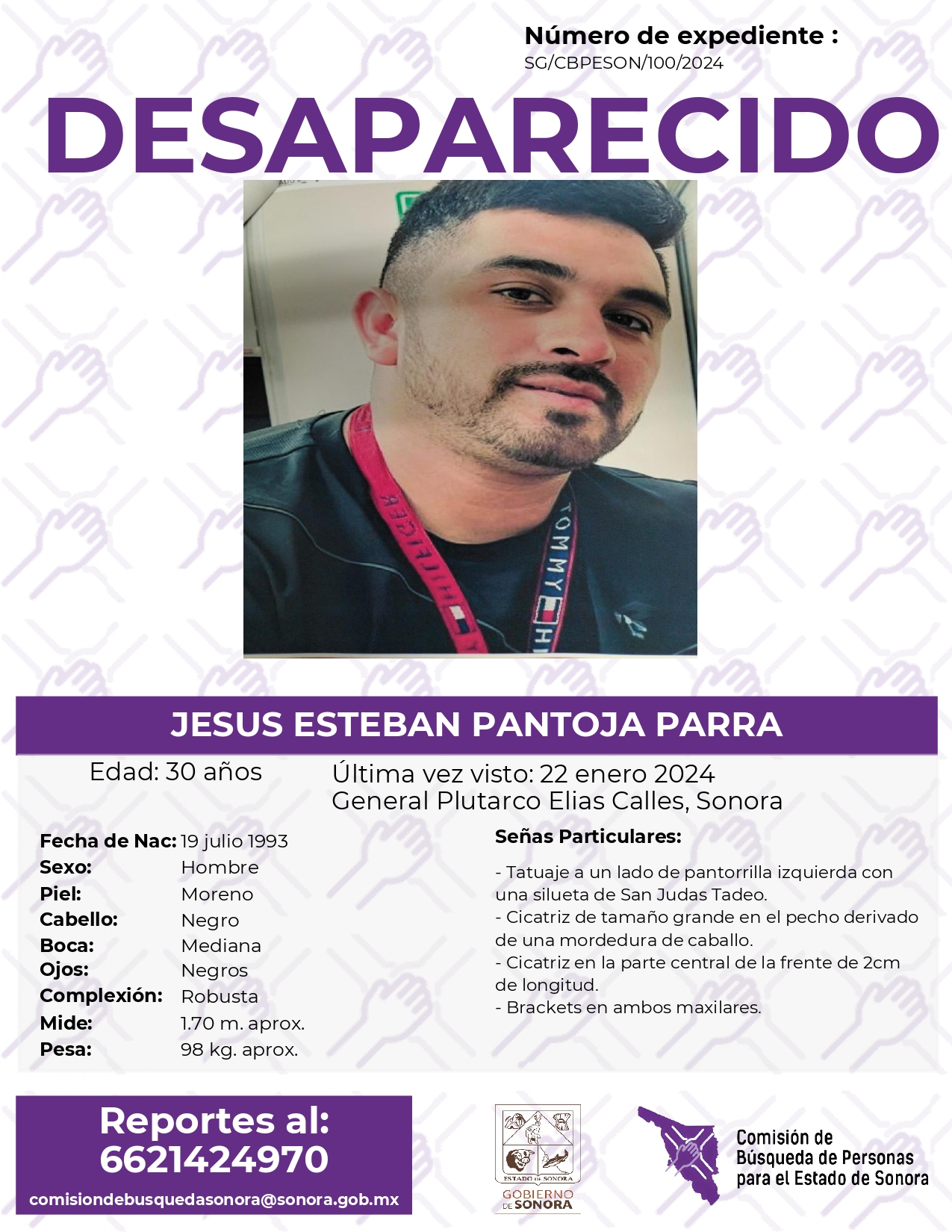 JESUS ESTEBAN PANTOJA PARRA - DESAPARECIDO