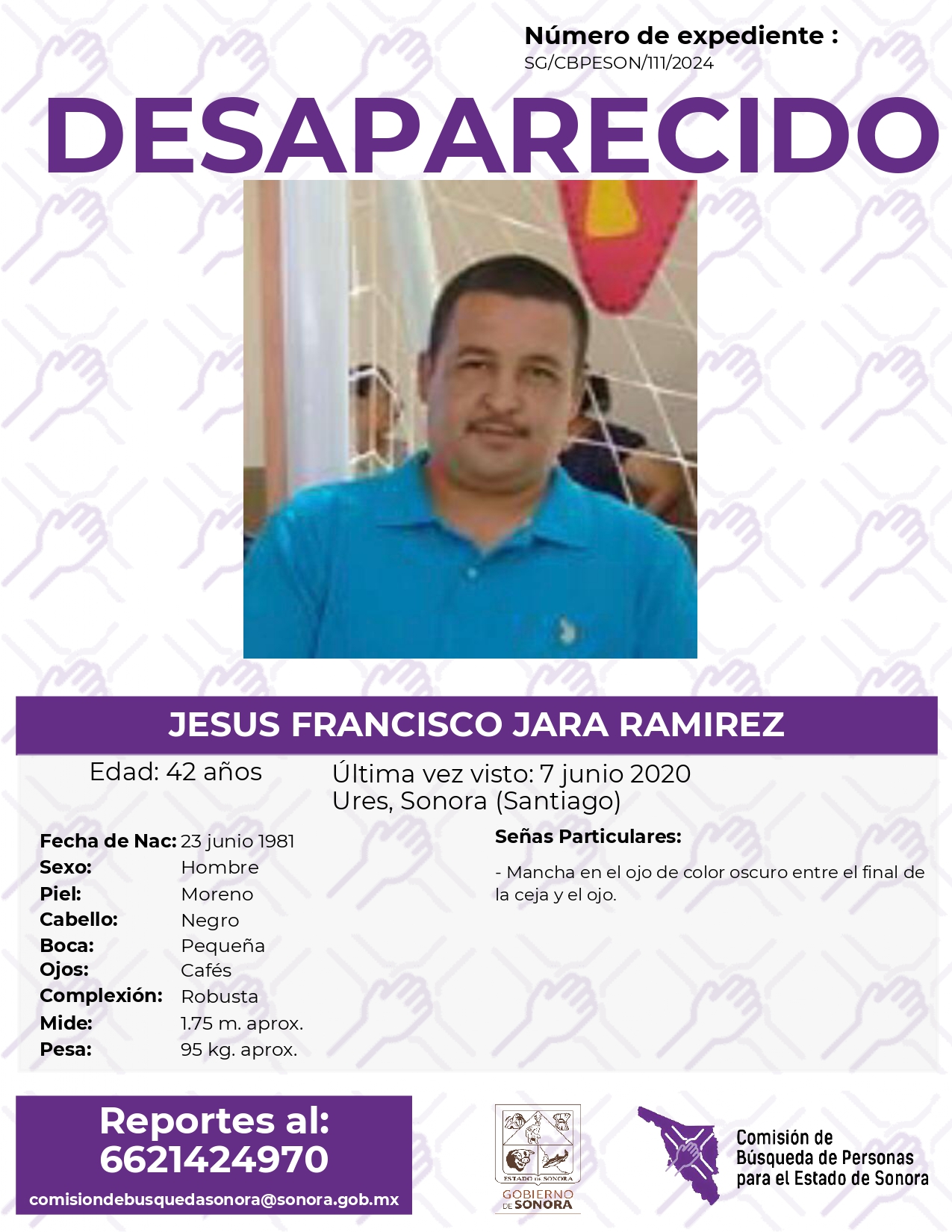 JESÚS FRANCISCO JARA RAMÍREZ - DESAPARECIDO