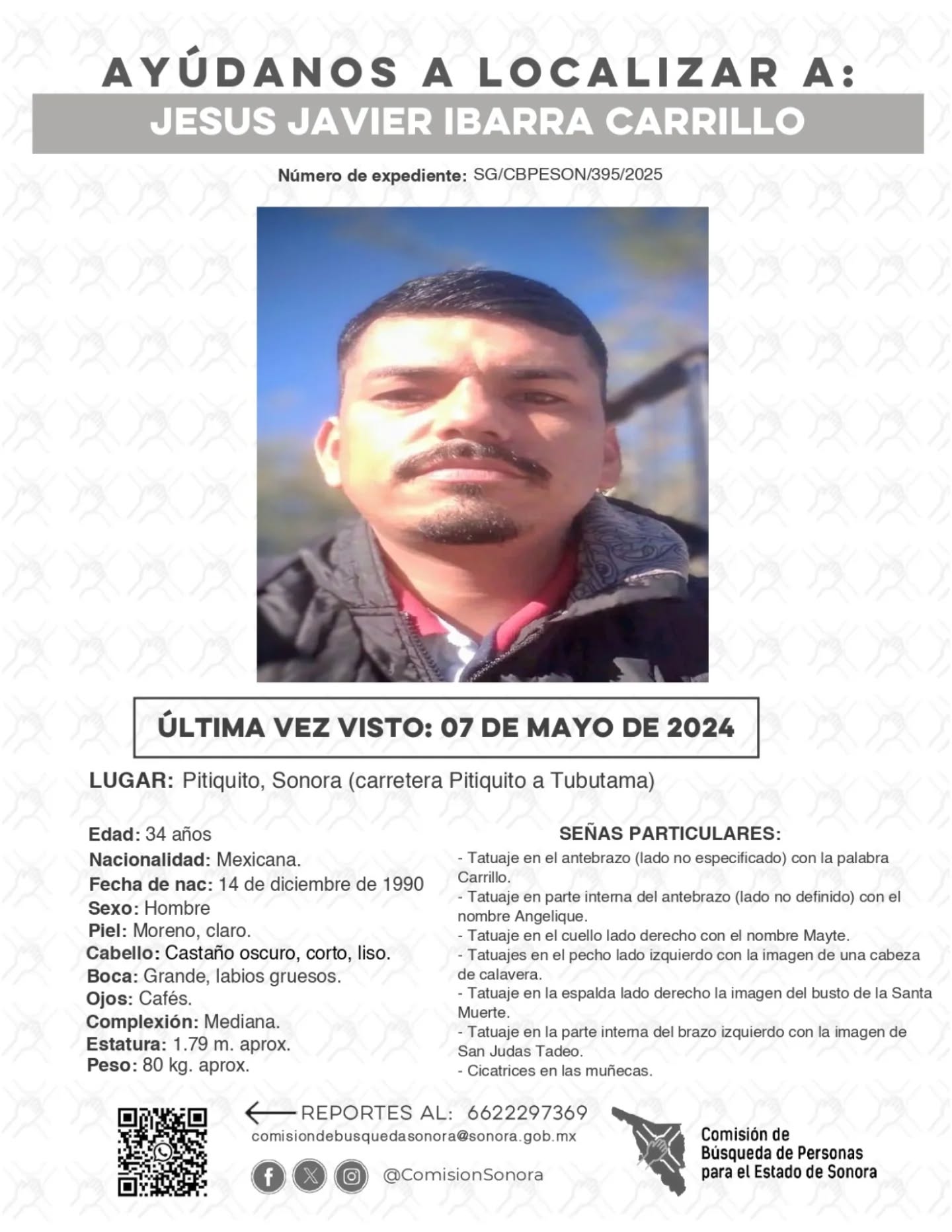 JESUS JAVIER IBARRA CARRILLO - DESAPARECIDO
