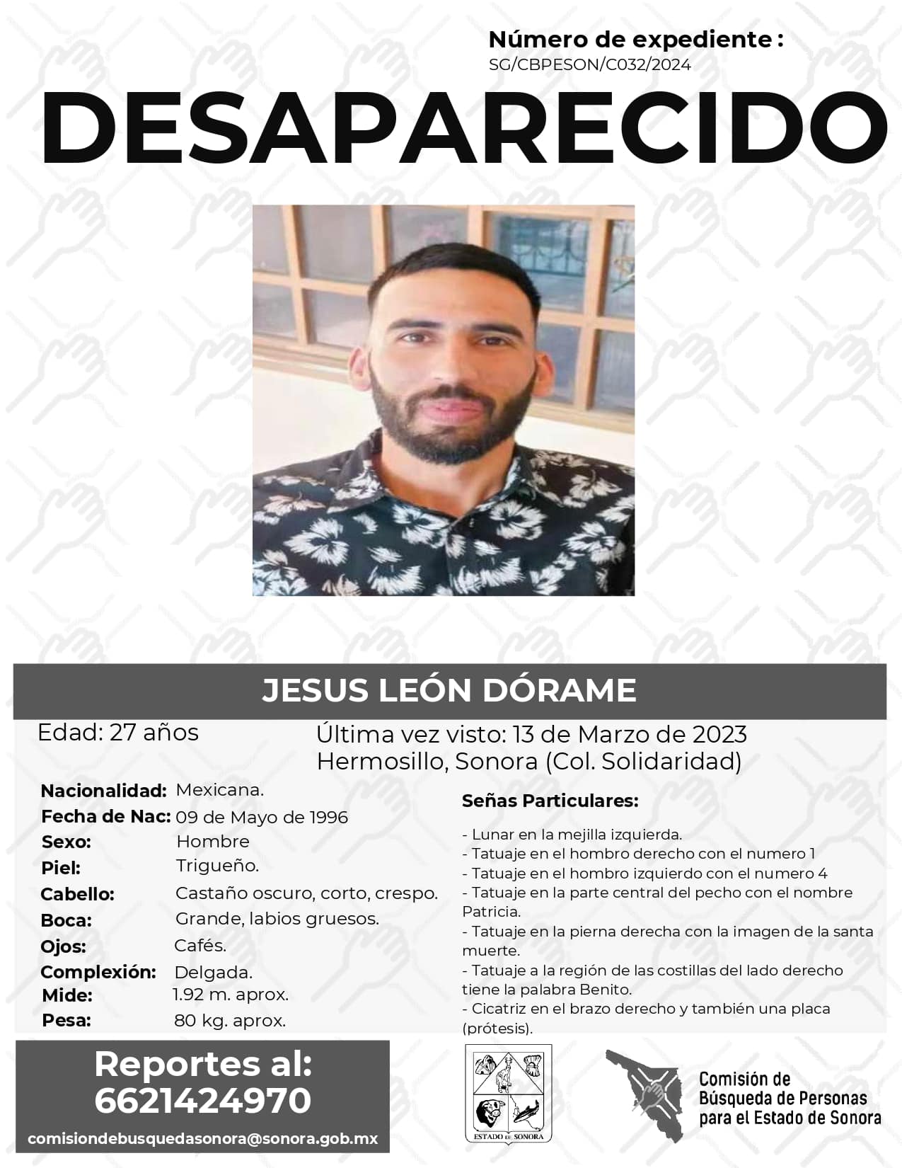 JESUS LEON DORAME - DESAPARECIDO