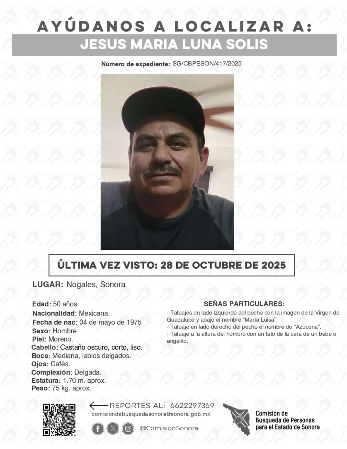 JESUS MARIA LUNA SOLIS - DESAPARECIDO