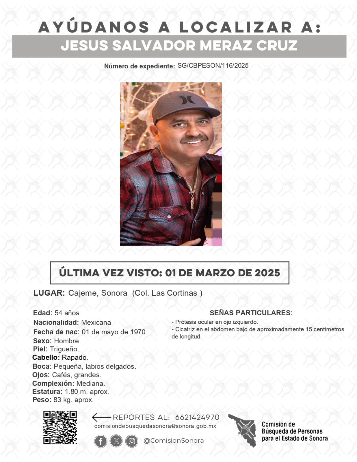 JESUS SALVADOR MERAZ CRUZ - DESAPARECIDO