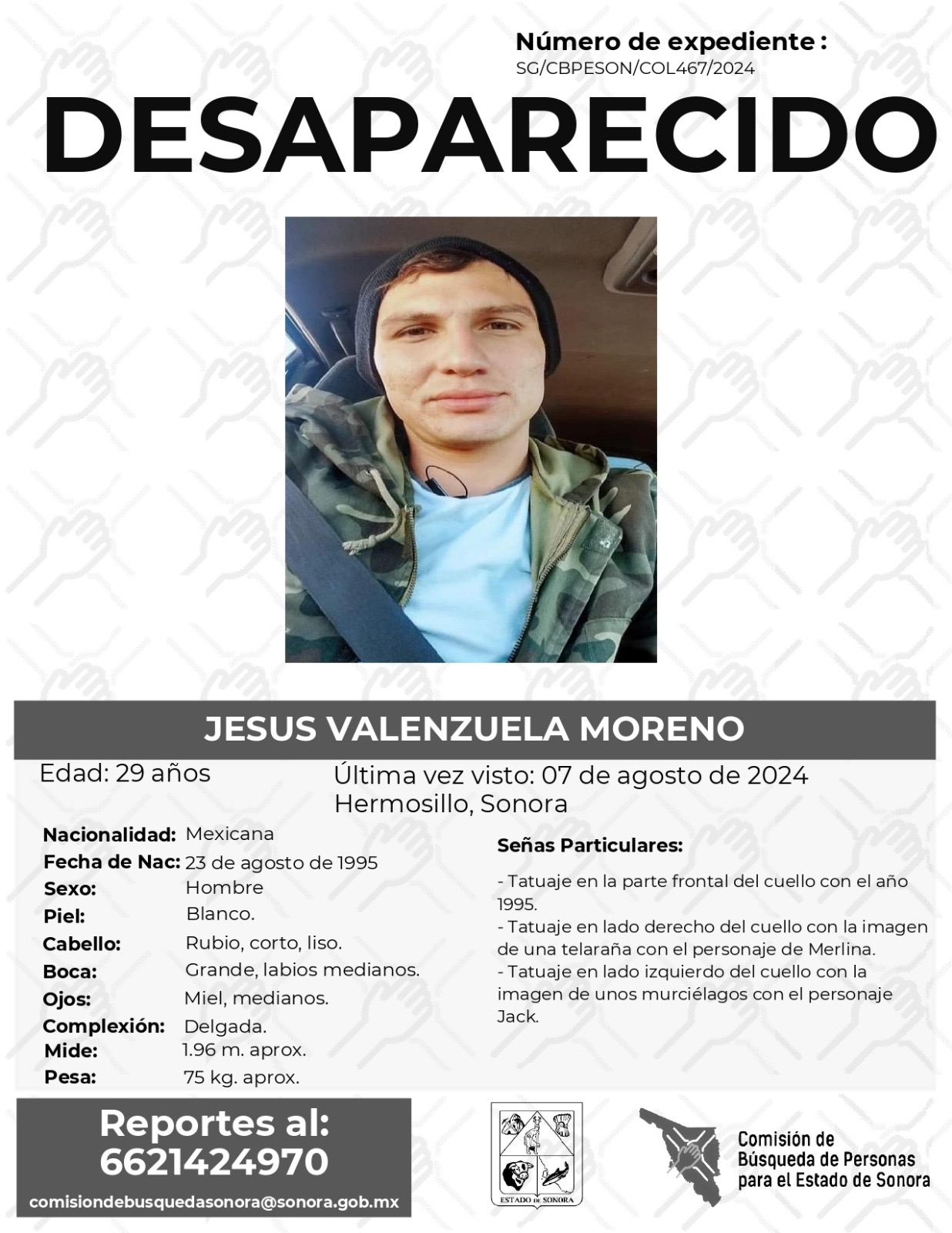 JESUS VALENZUELA MORENO - DESAPARECIDO