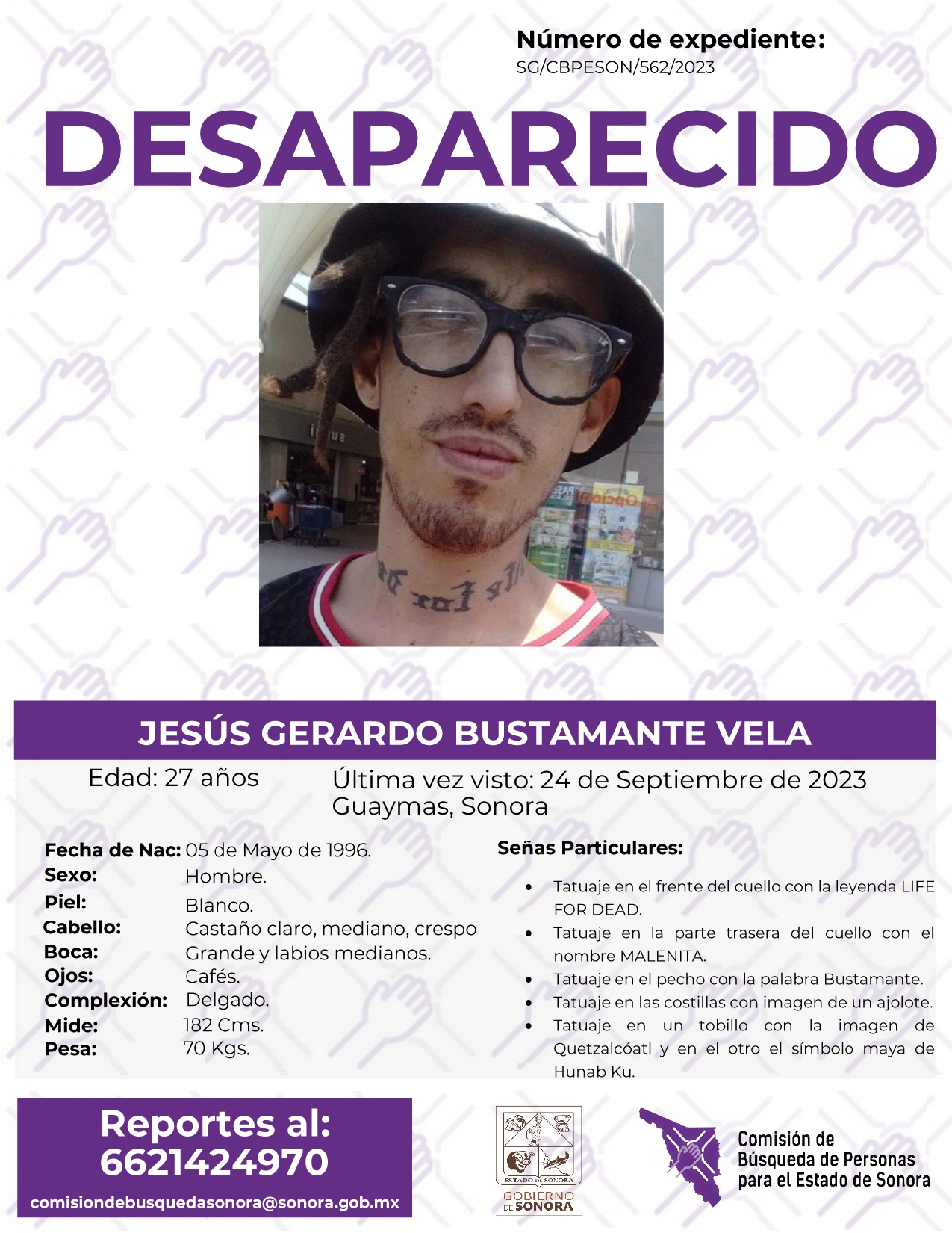 JESÚS GERARDO BUSTAMANTE VELA - DESAPARECIDO