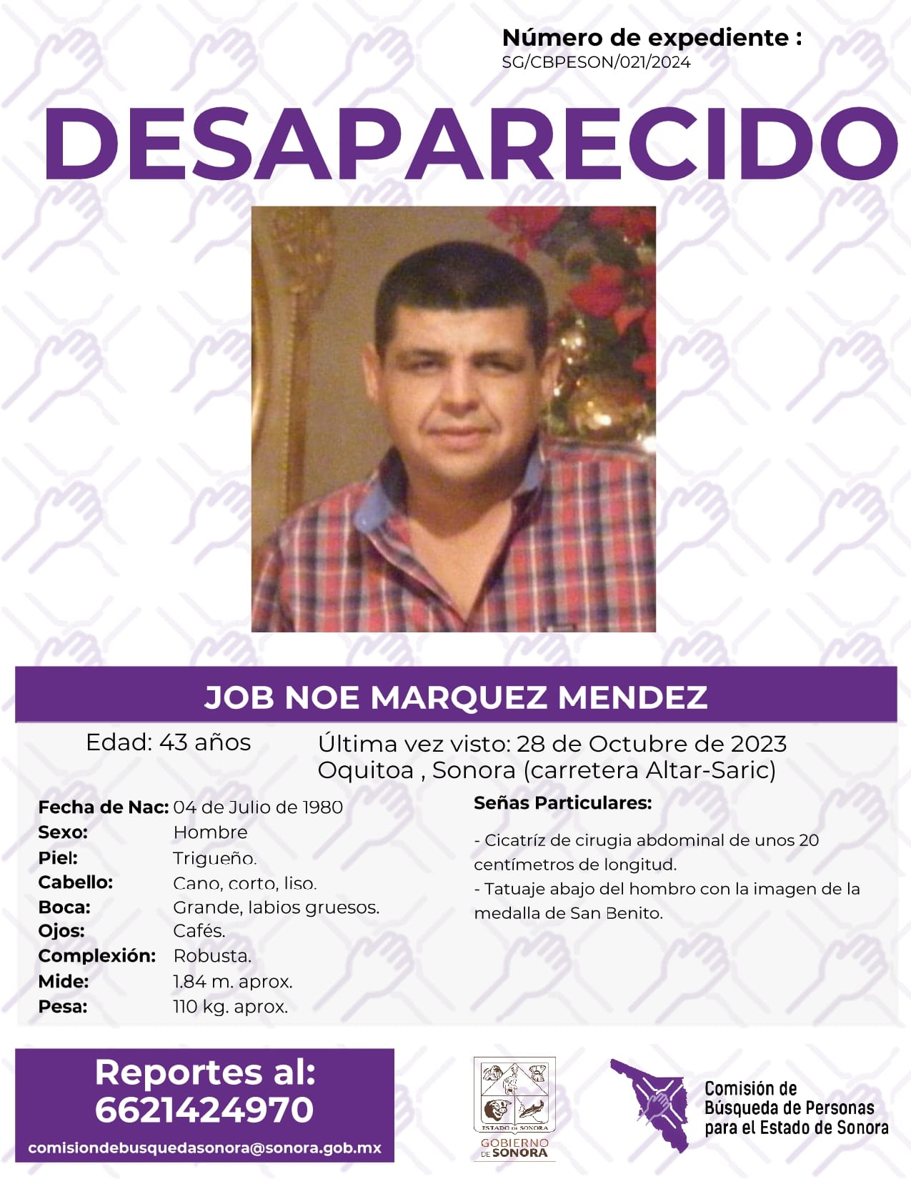 JOB NOÉ MARQUEZ MENDEZ - DESAPARECIDO