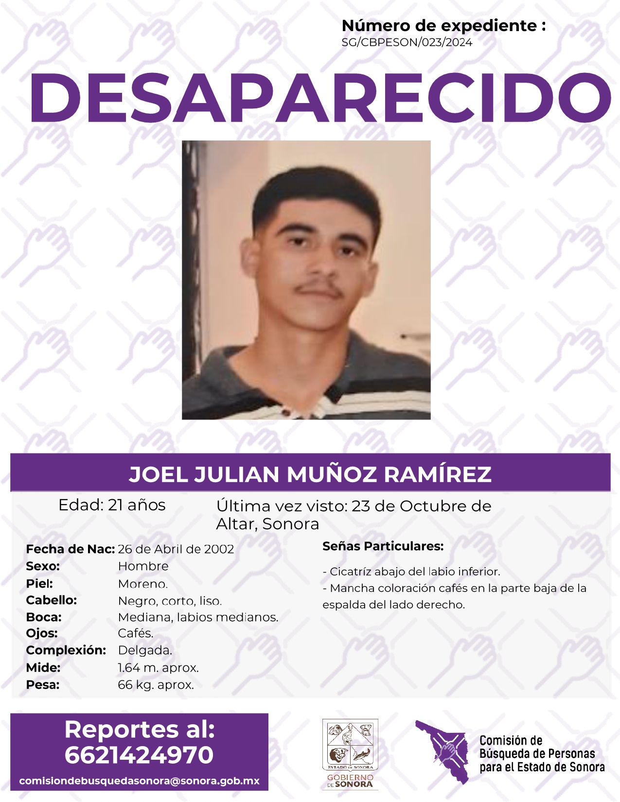 JOEL JULIAN MUÑOZ RAMÍREZ - DESAPARECIDO