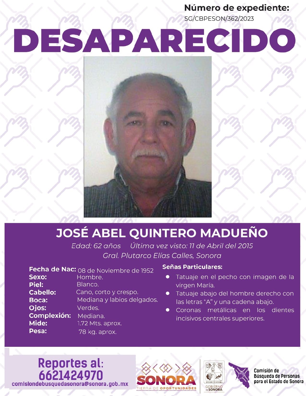 JOSE ABEL QUINTERO MADUEÑO - DESAPARECIDO