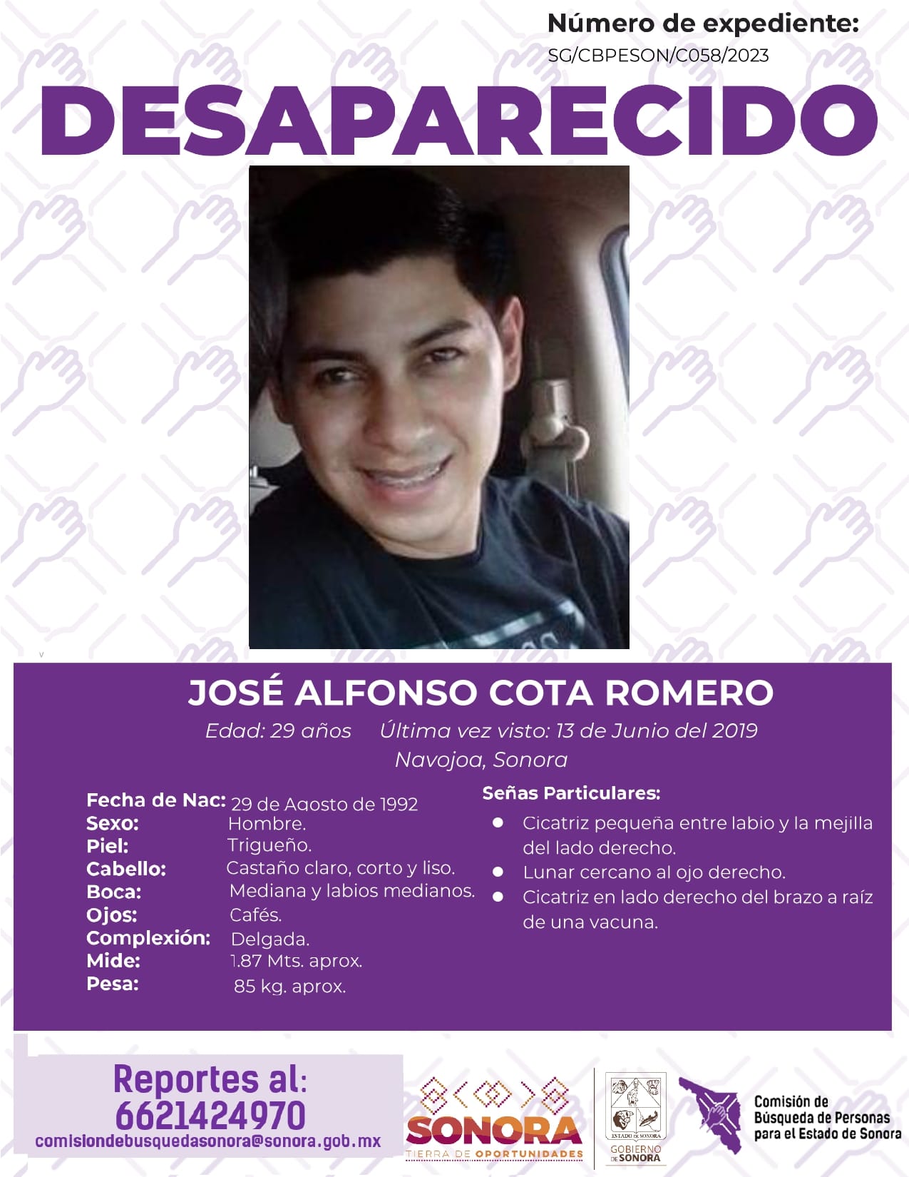 JOSE ALFONSO COTA ROMERO - DESAPARECIDO