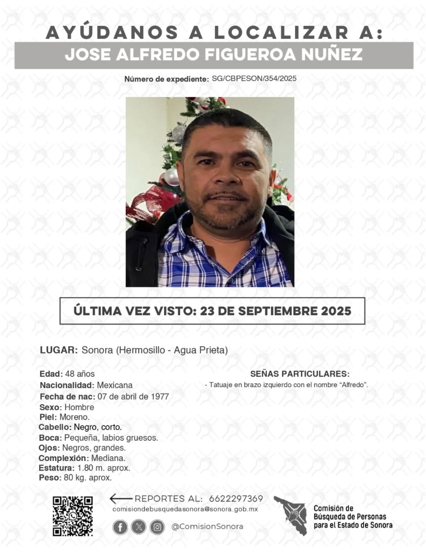 JOSE ALFREDO FIGUEROA NUÑEZ - DESAPARECIDO