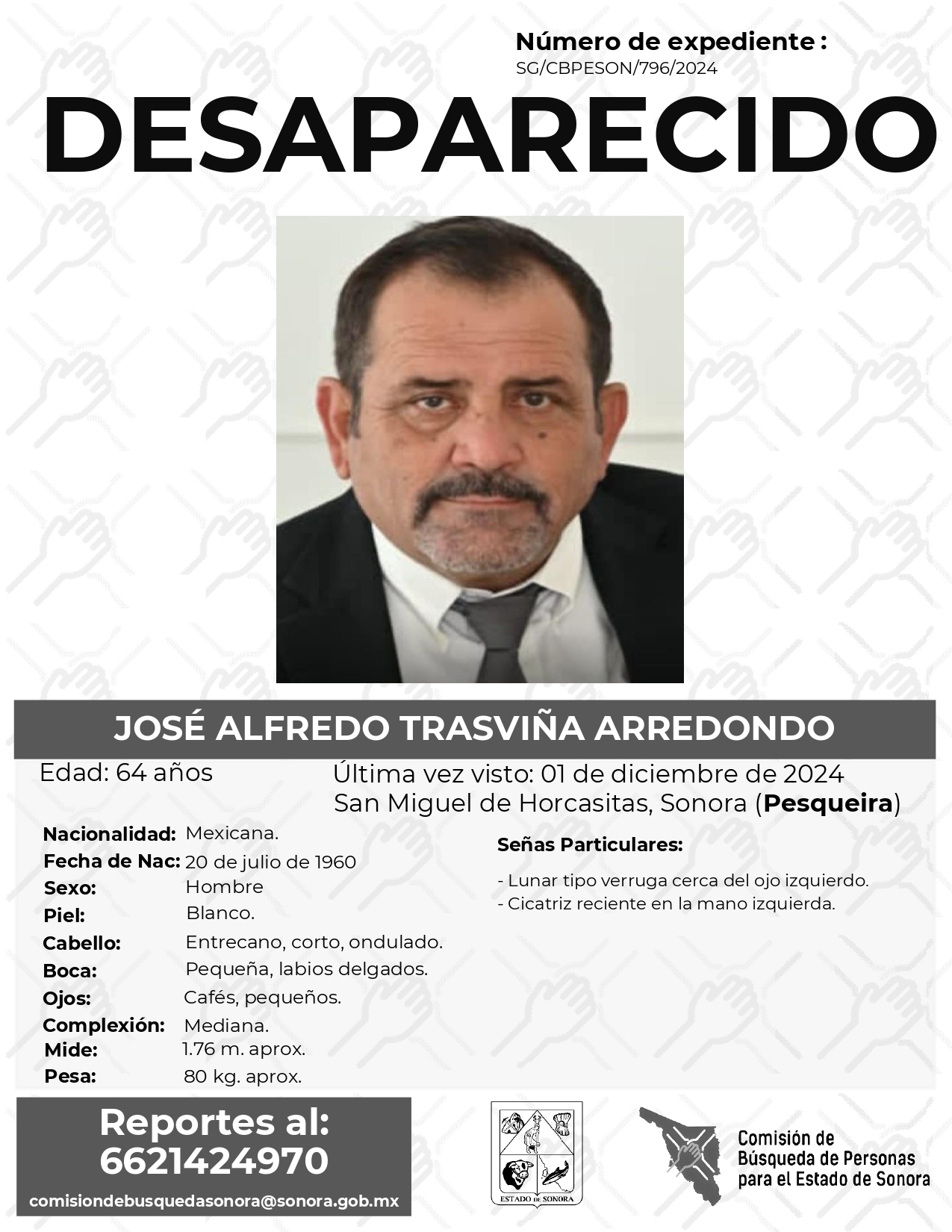 JOSE ALFREDO TRASVIÑA ARREDONDO - DESAPARECIDO