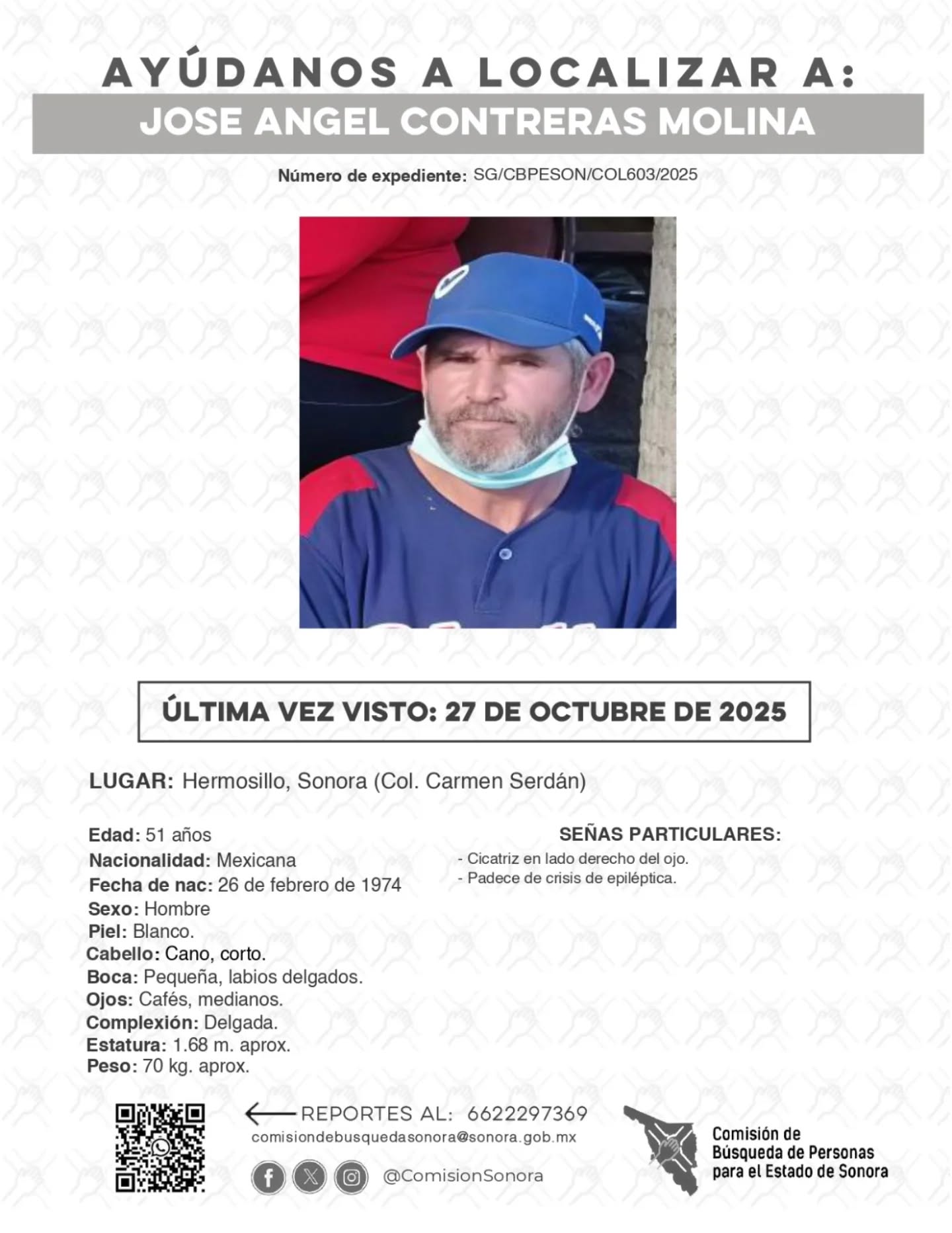 JOSE ANGEL CONTRERAS MOLINA - DESAPARECIDO