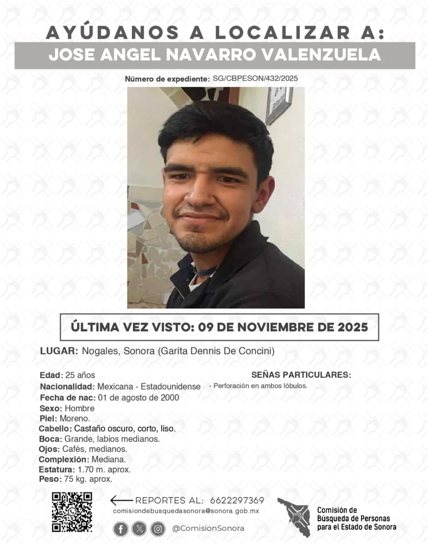 JOSE ANGEL NAVARRO VALENZUELA - DESAPARECIDO