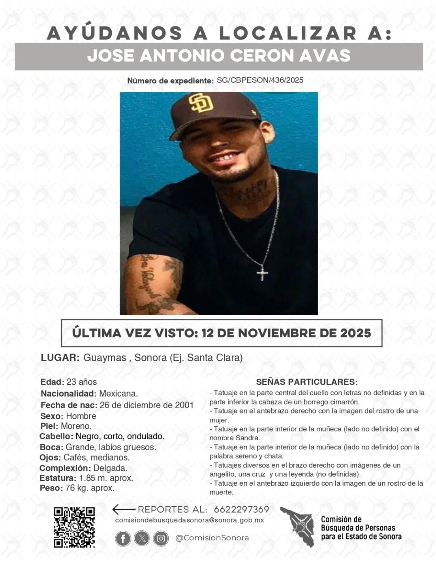 JOSE ANTONIO CERON AVAS - DESAPARECIDO