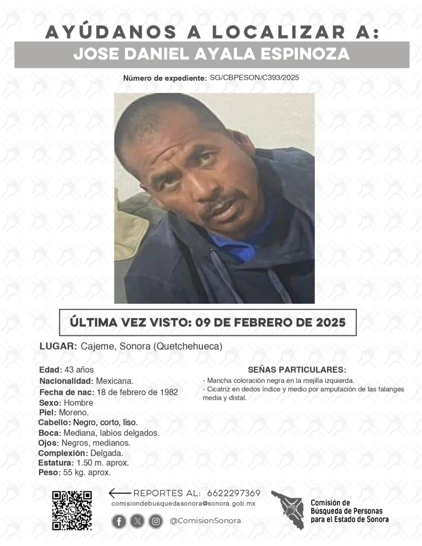 JOSE DANIEL AYALA ESPINOZA - DESAPARECIDO