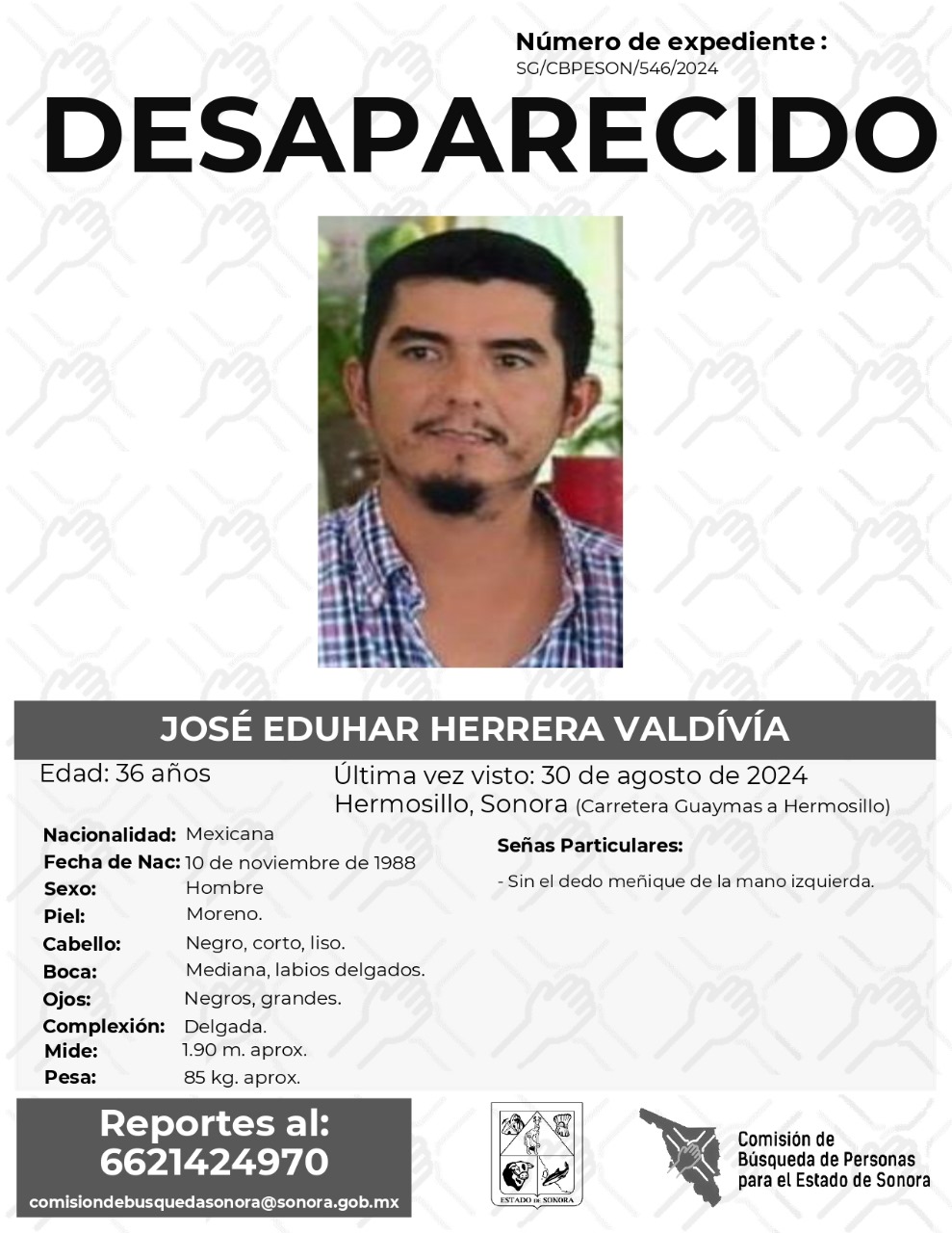 JOSE EDUHAR HERRERA VALDIVIA - DESAPARECIDO
