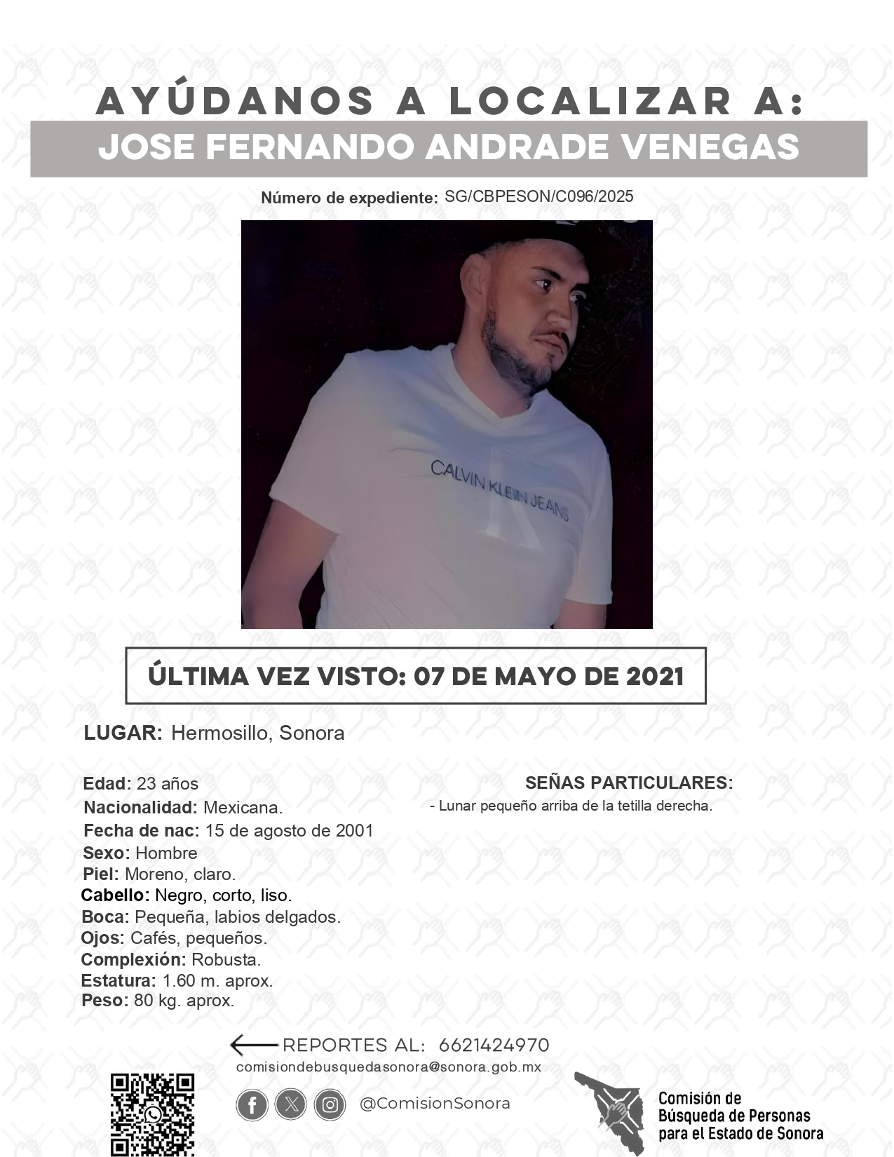 JOSE FERNANDO ANDRADE VENEGAS - DESAPARECIDO
