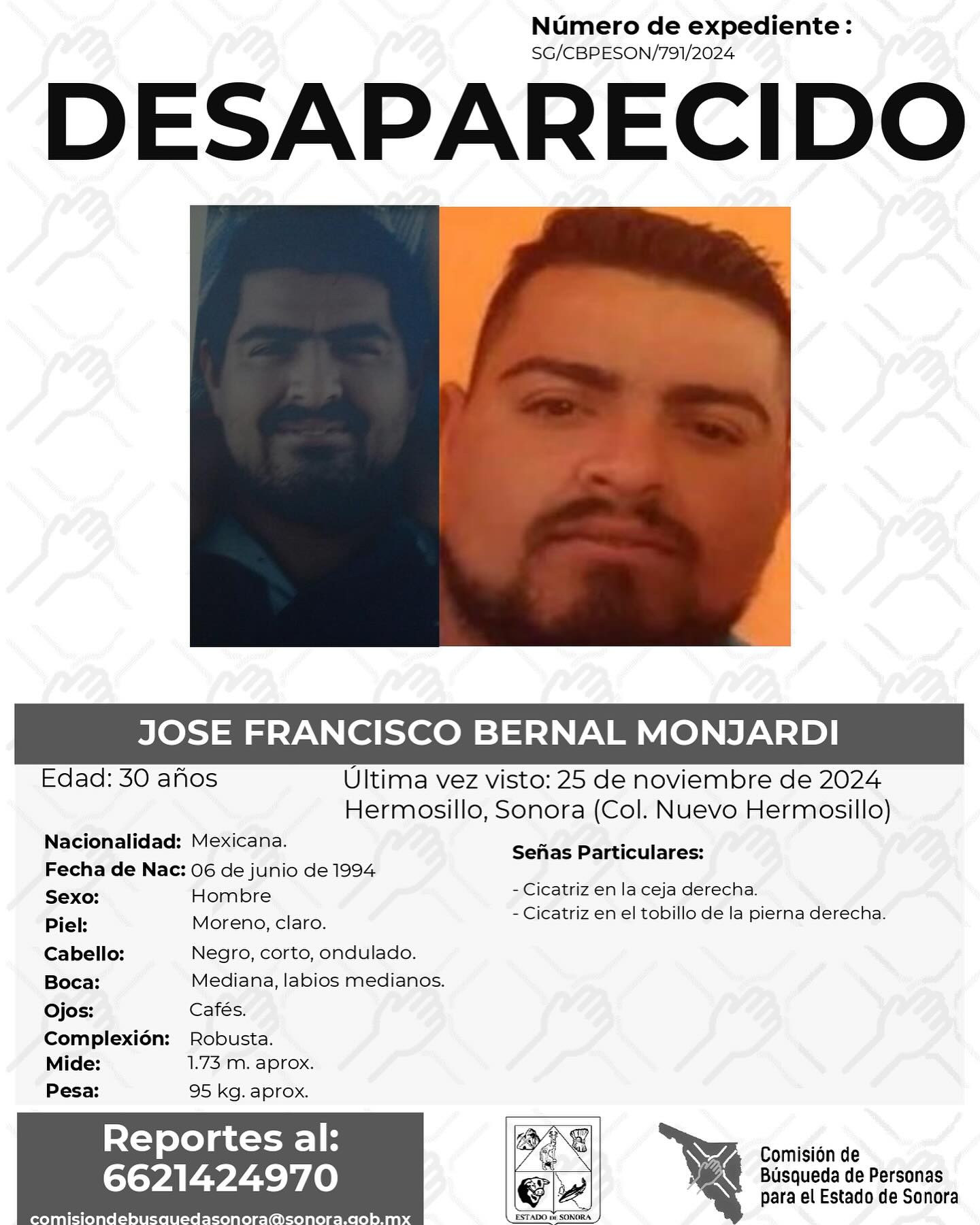 JOSE FRANCISCO BERNAL MONJARDI - DESAPARECIDO